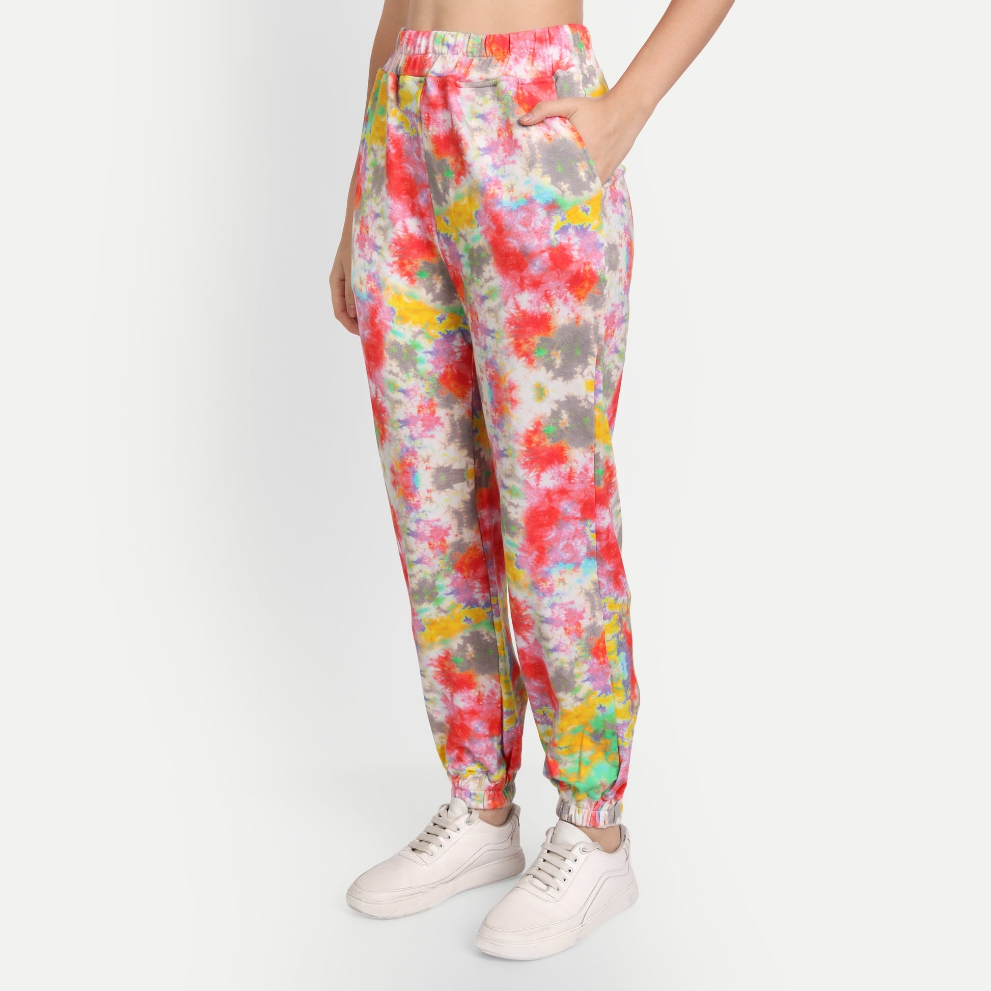 Artistic Multicolor French Terry Tropical Twilight Tie-Dye Coord Set