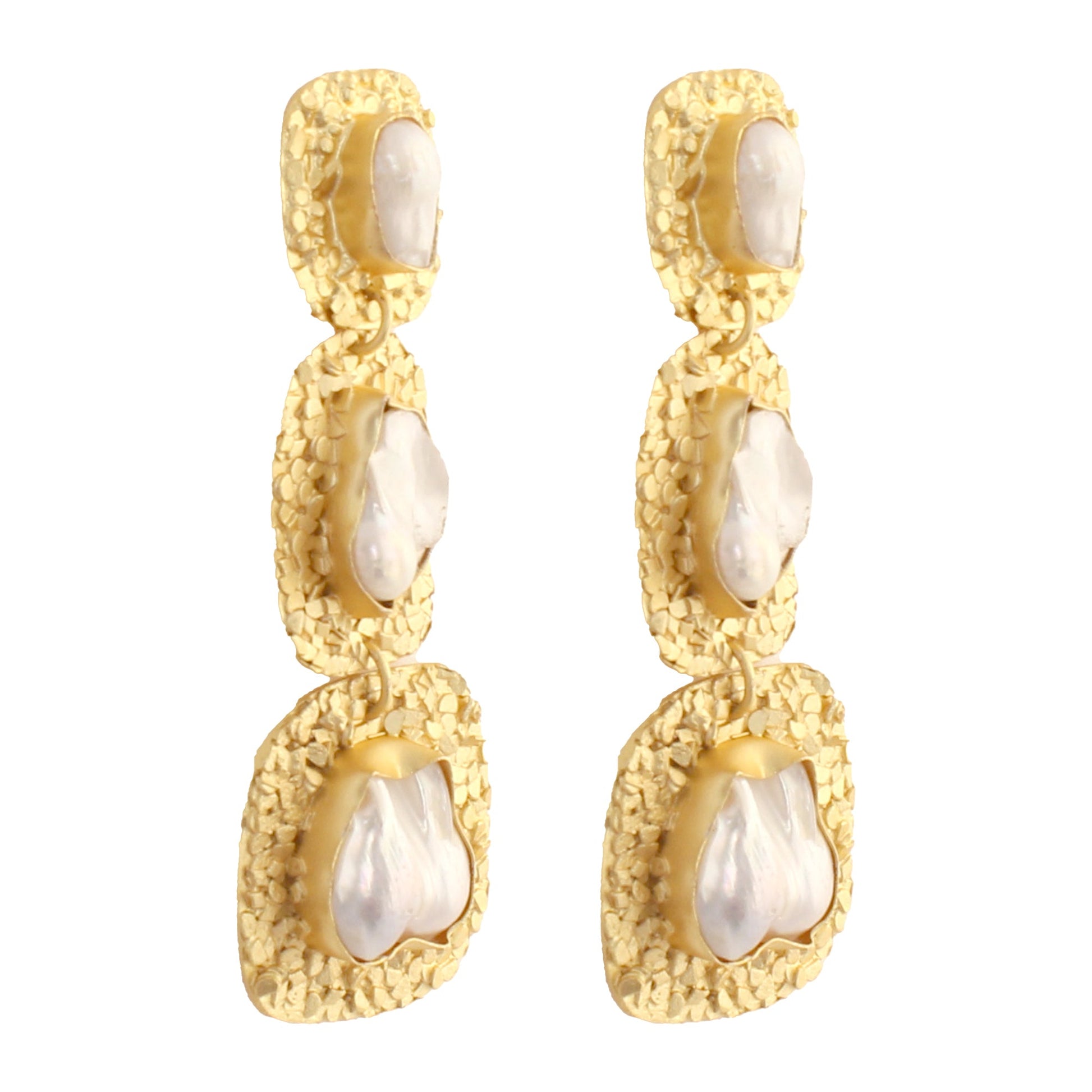Baroque Pearl Statement Earrings