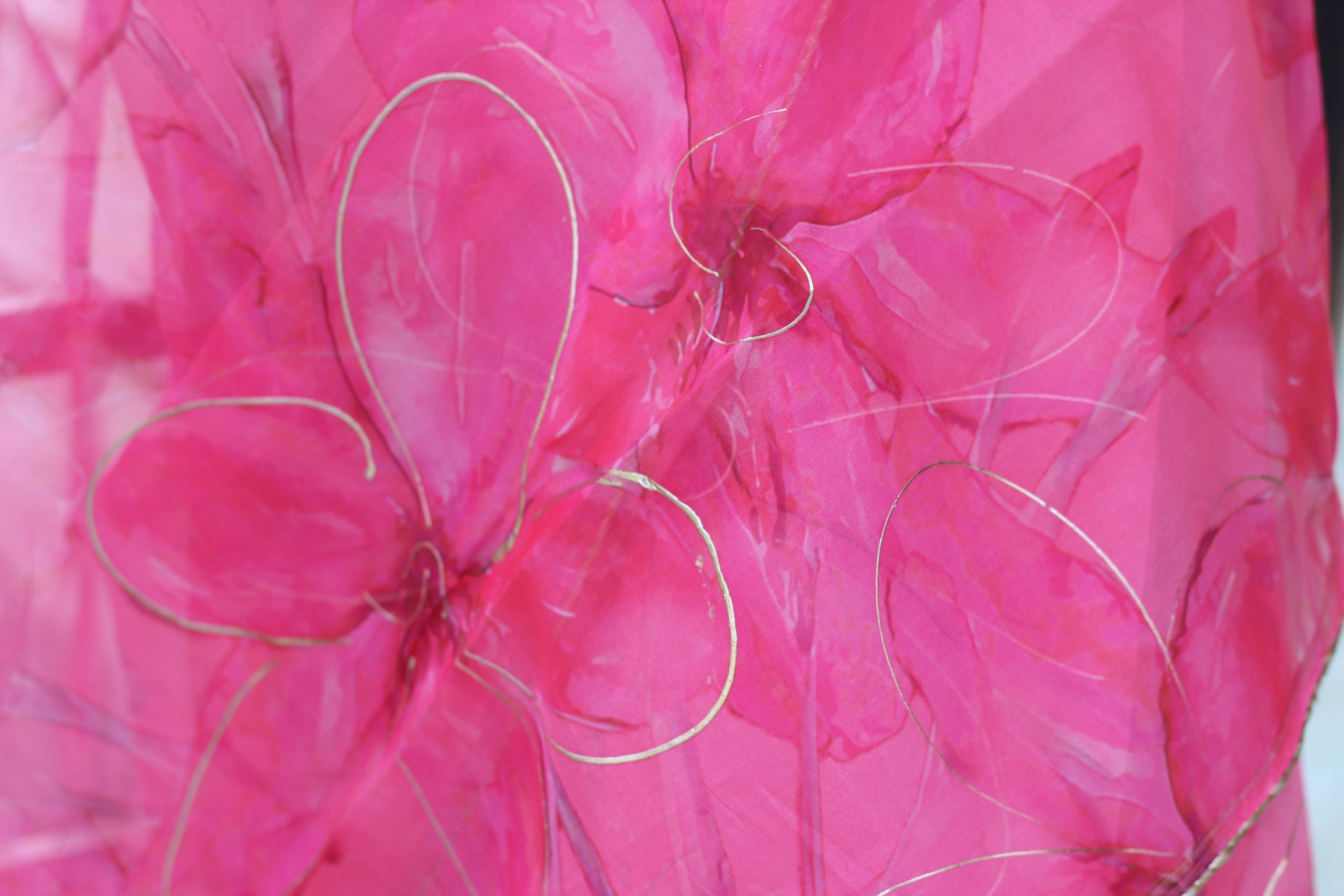 Captivating Pink Printed Organza Saree Floral