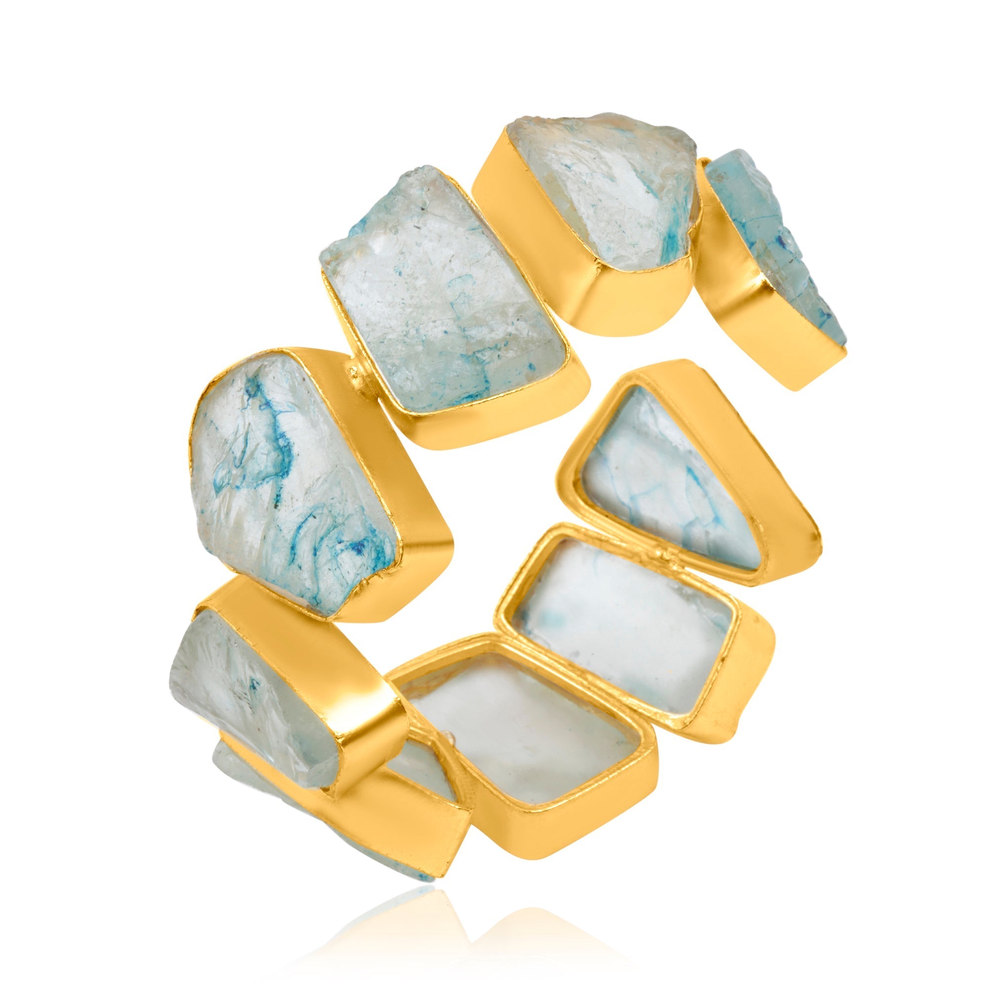 Aqua Agate cuff Bracelet