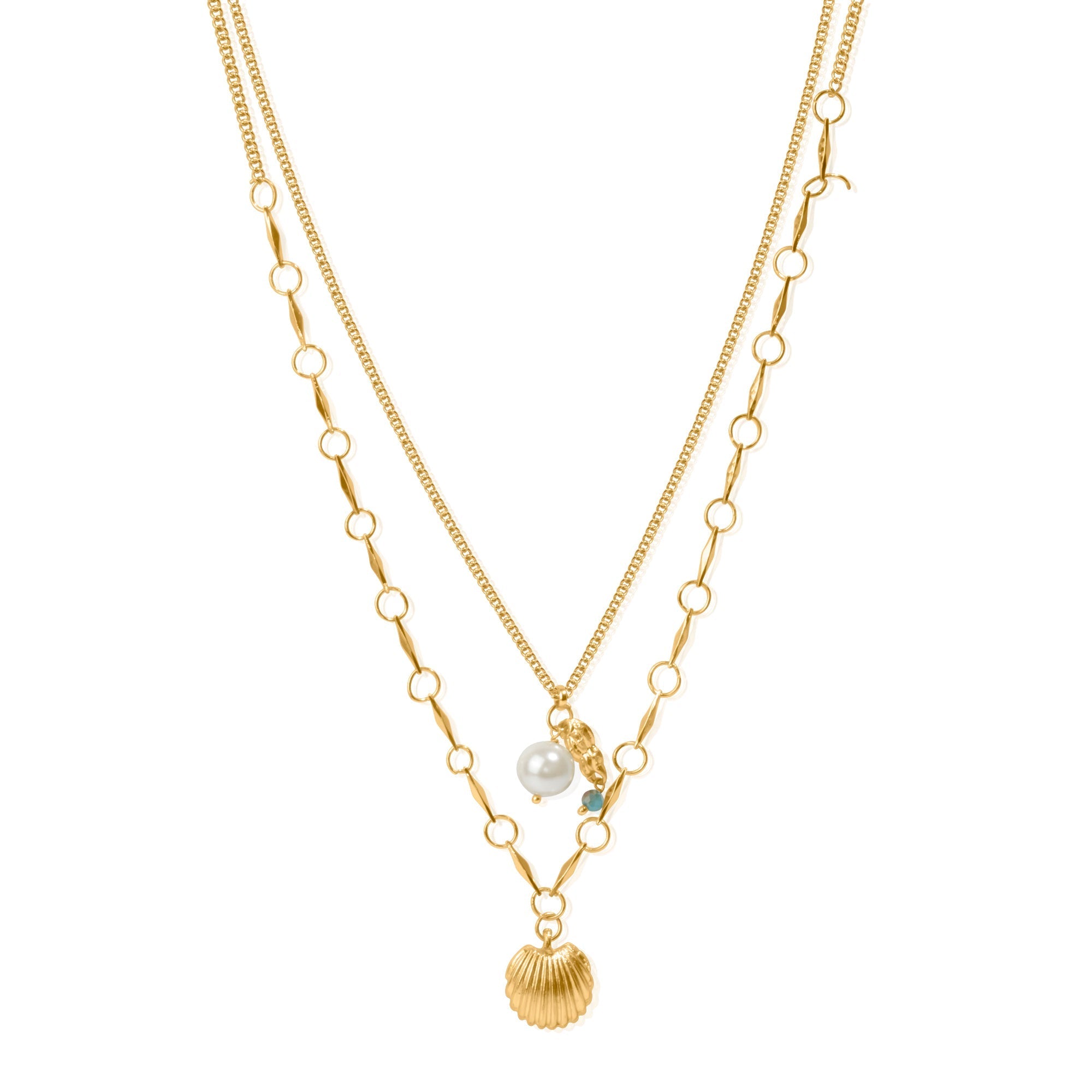 Swarovski Pearl Chain Necklace Beach Ready Durable Shine