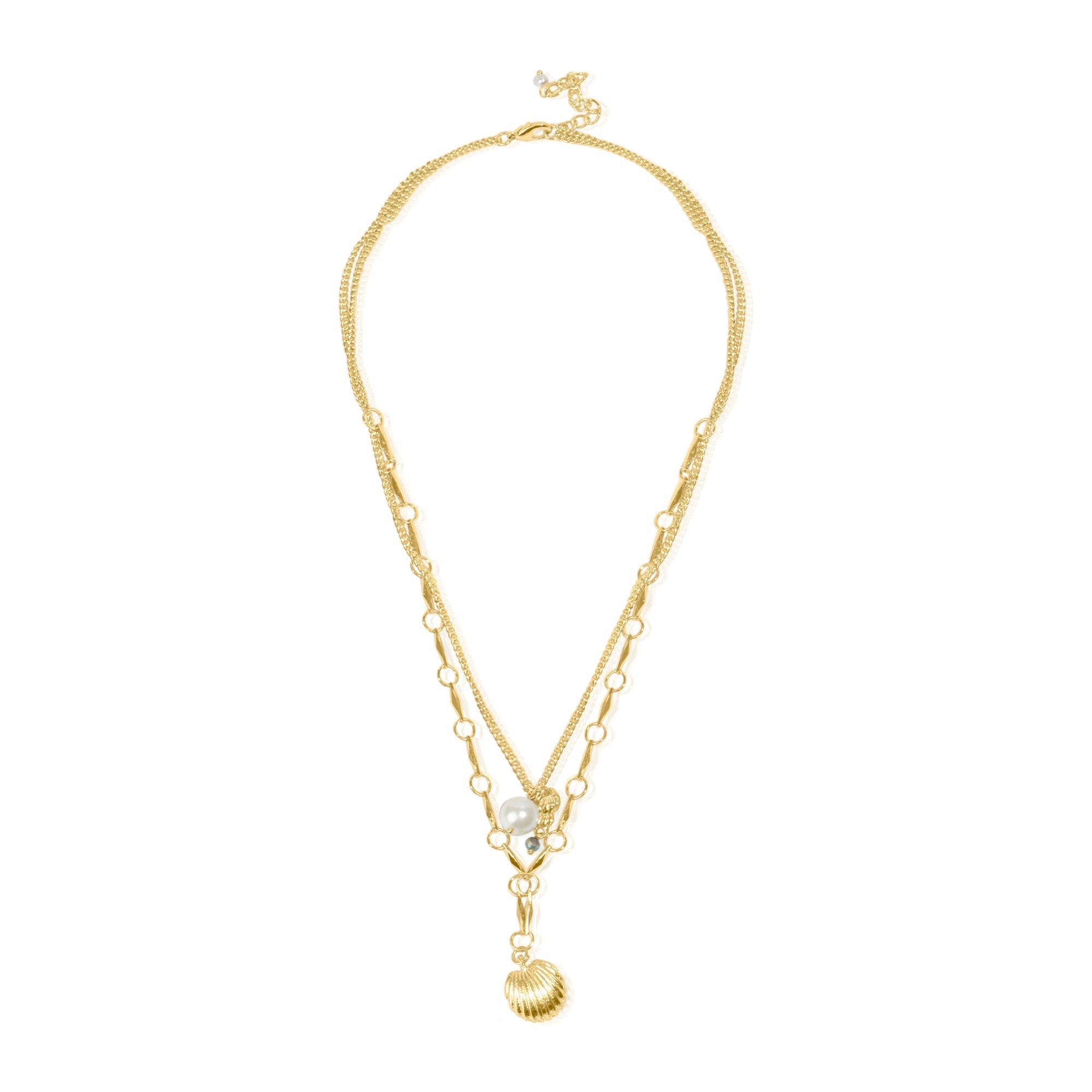 Swarovski Pearl Chain Necklace Beach Ready Durable Shine