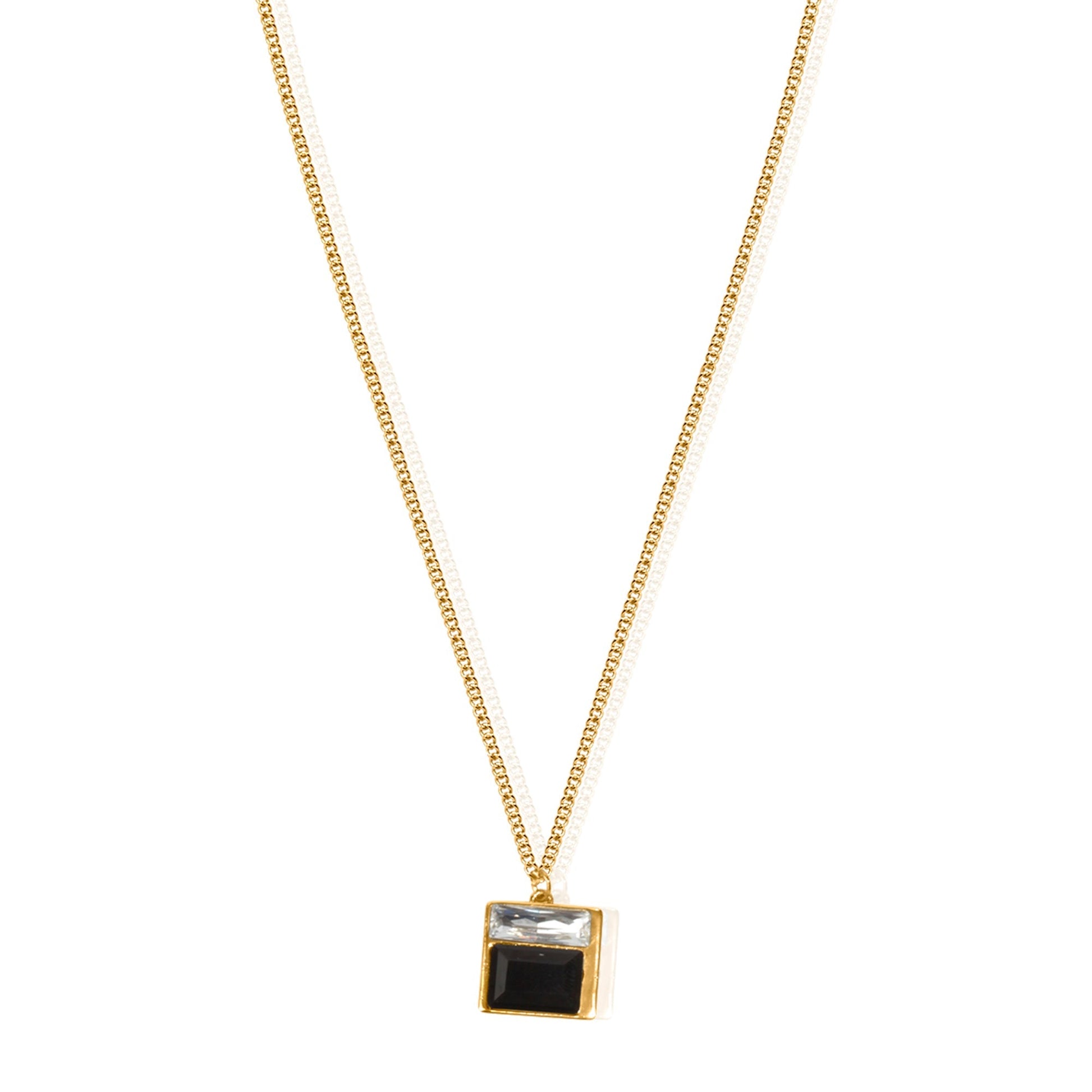 Black and White Austrian Crystal Necklace