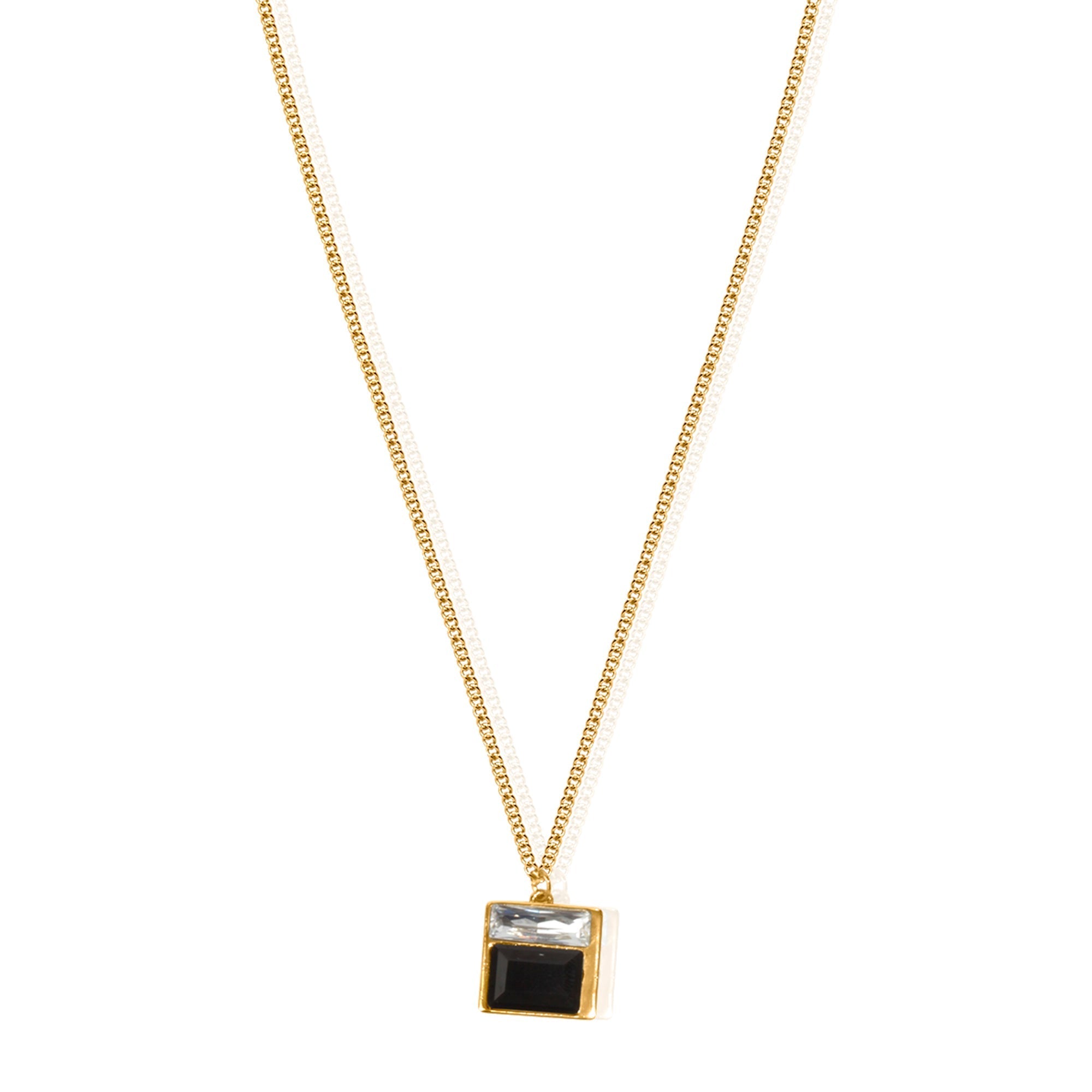 Black and White Austrian Crystal Necklace