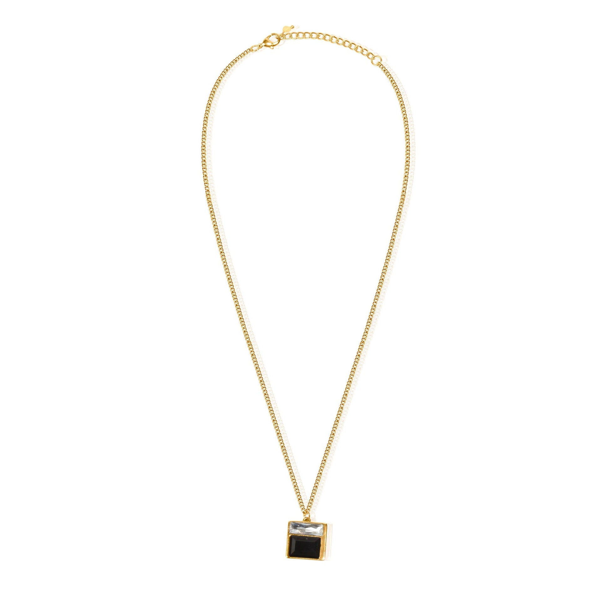 Black and White Austrian Crystal Necklace