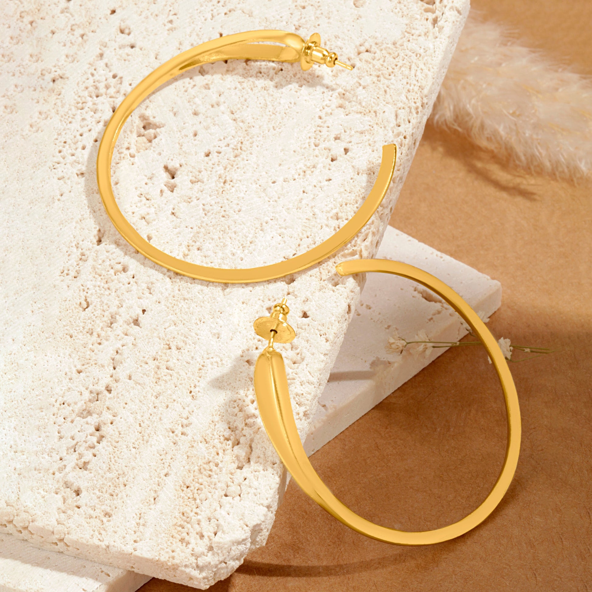 Statement Gold Hoop Earrings