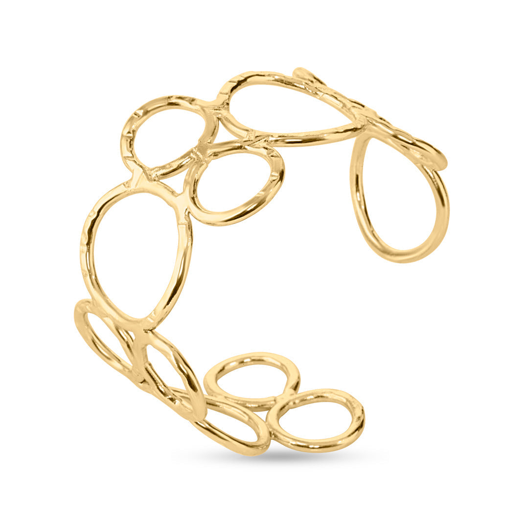 Hammered Gold Brass Cuff Bracelet Hypoallergenic Elegance by Evteraa