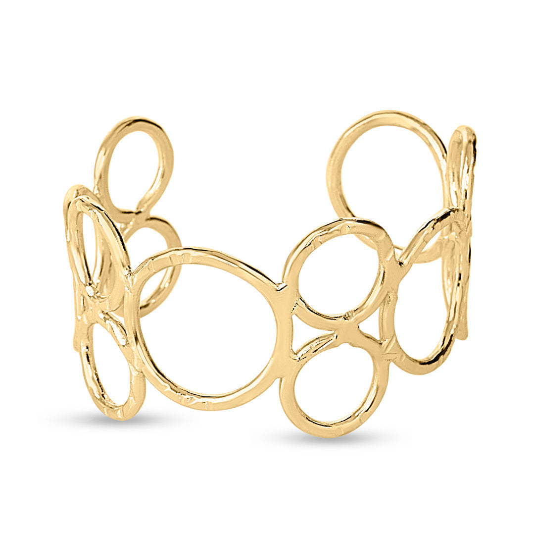 Hammered Gold Brass Cuff Bracelet Hypoallergenic Elegance by Evteraa