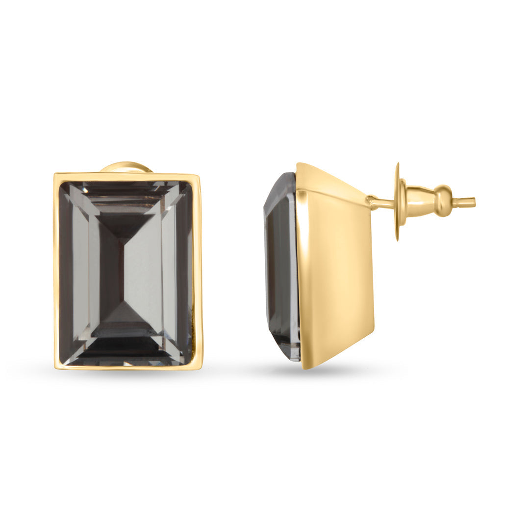 Midnight Black Swarovski Stud Earrings