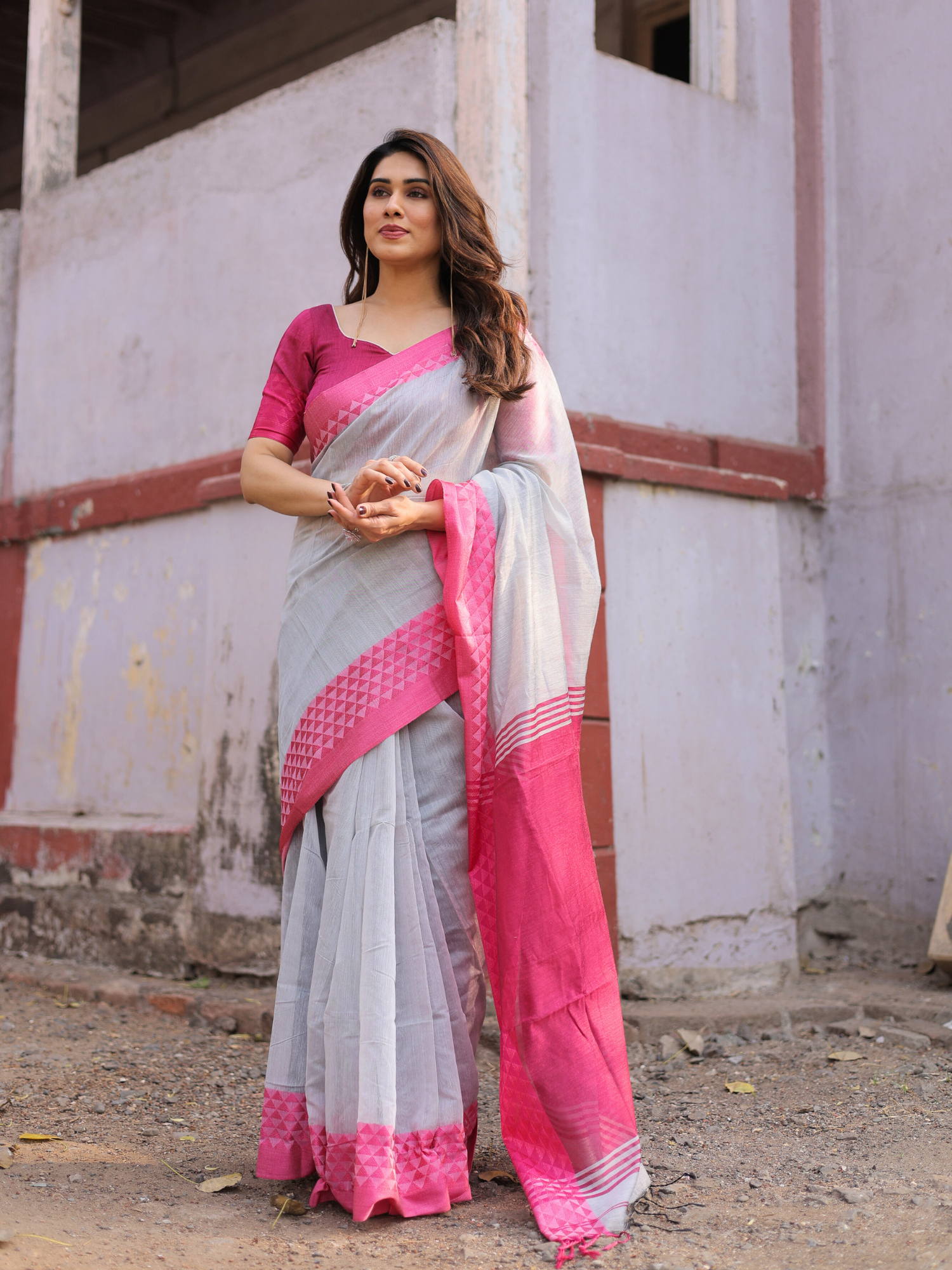 Viona cotton saree with blouse