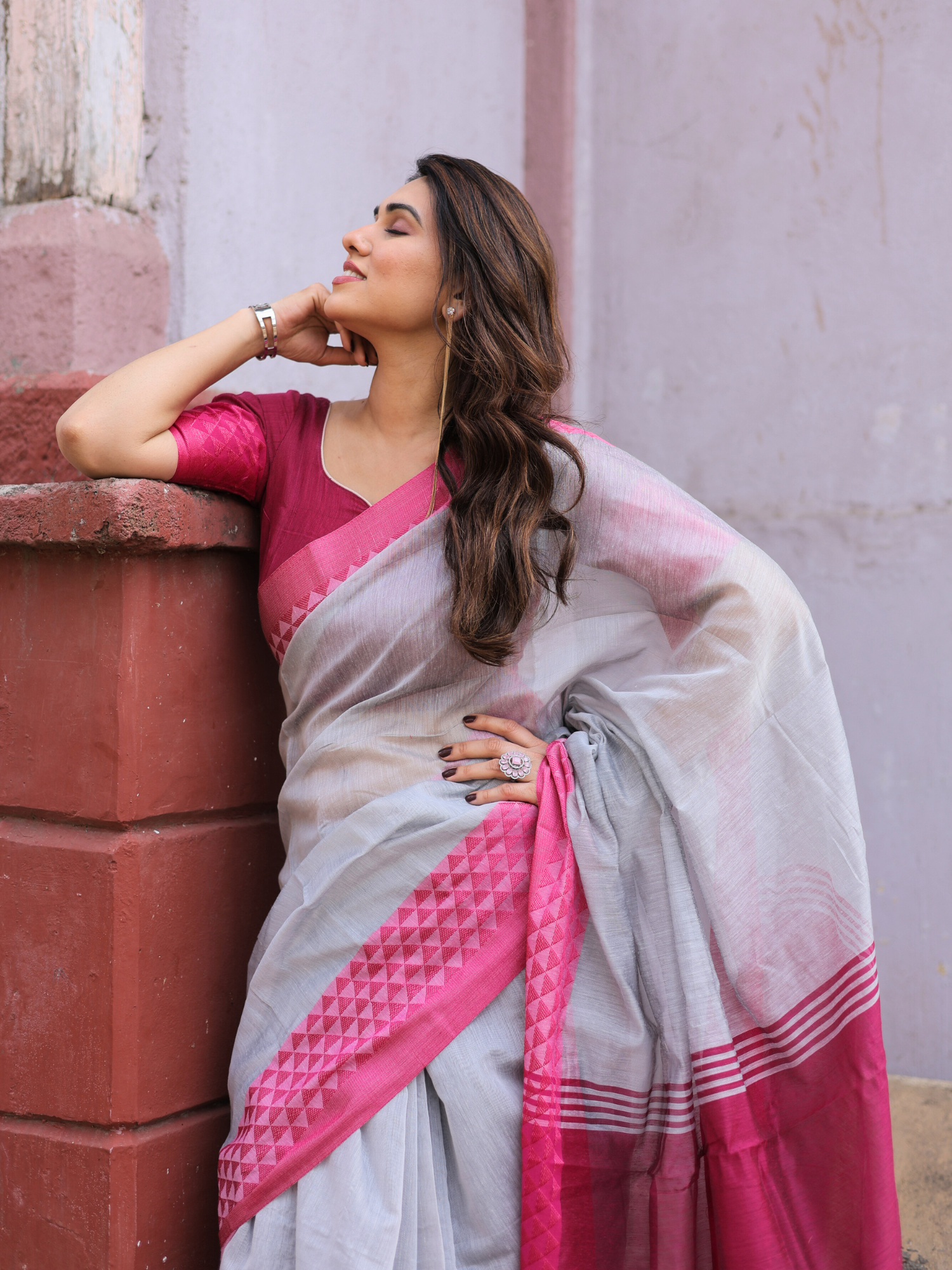 Viona cotton saree with blouse