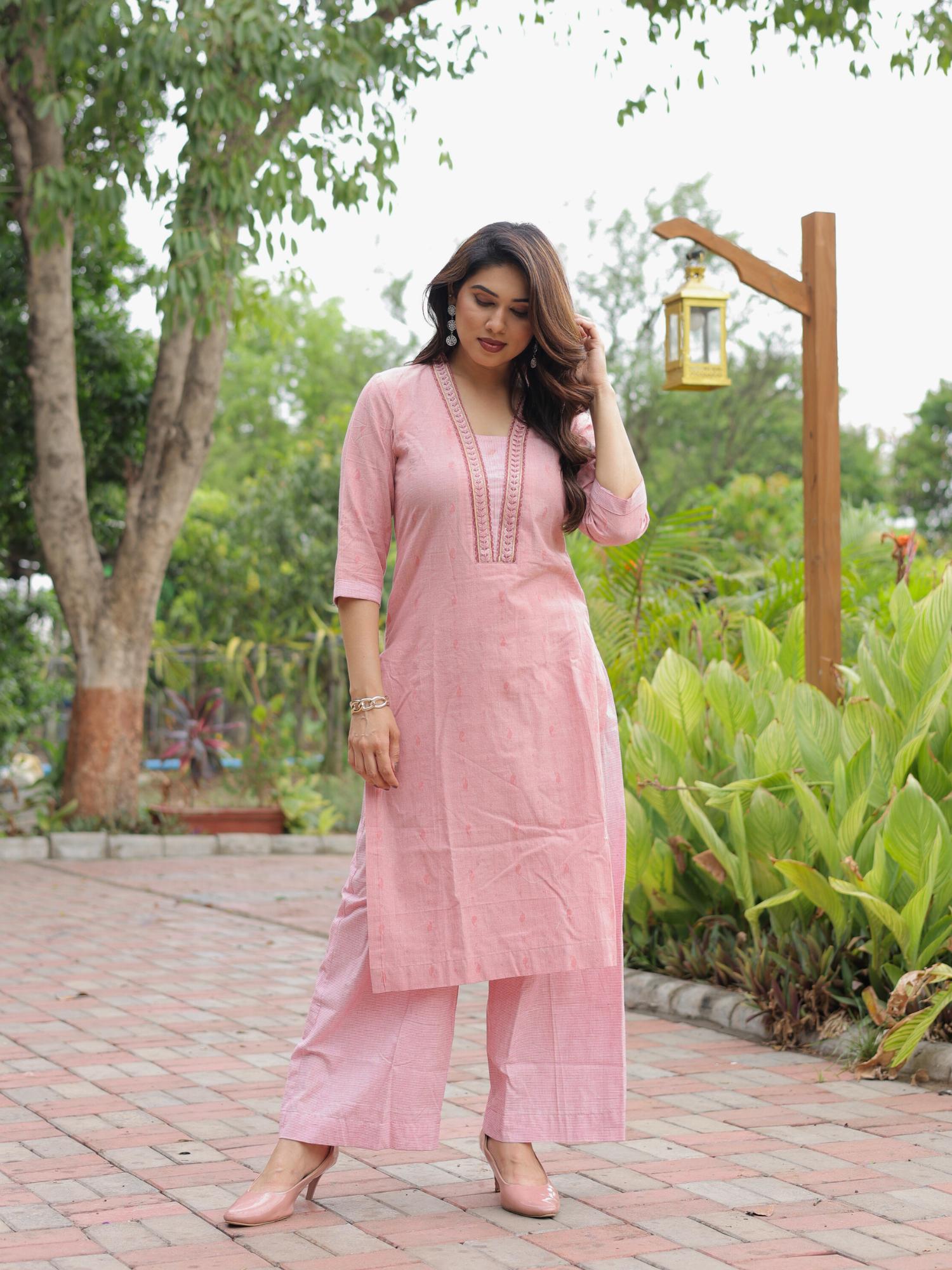 Pari cotton kurta pant set