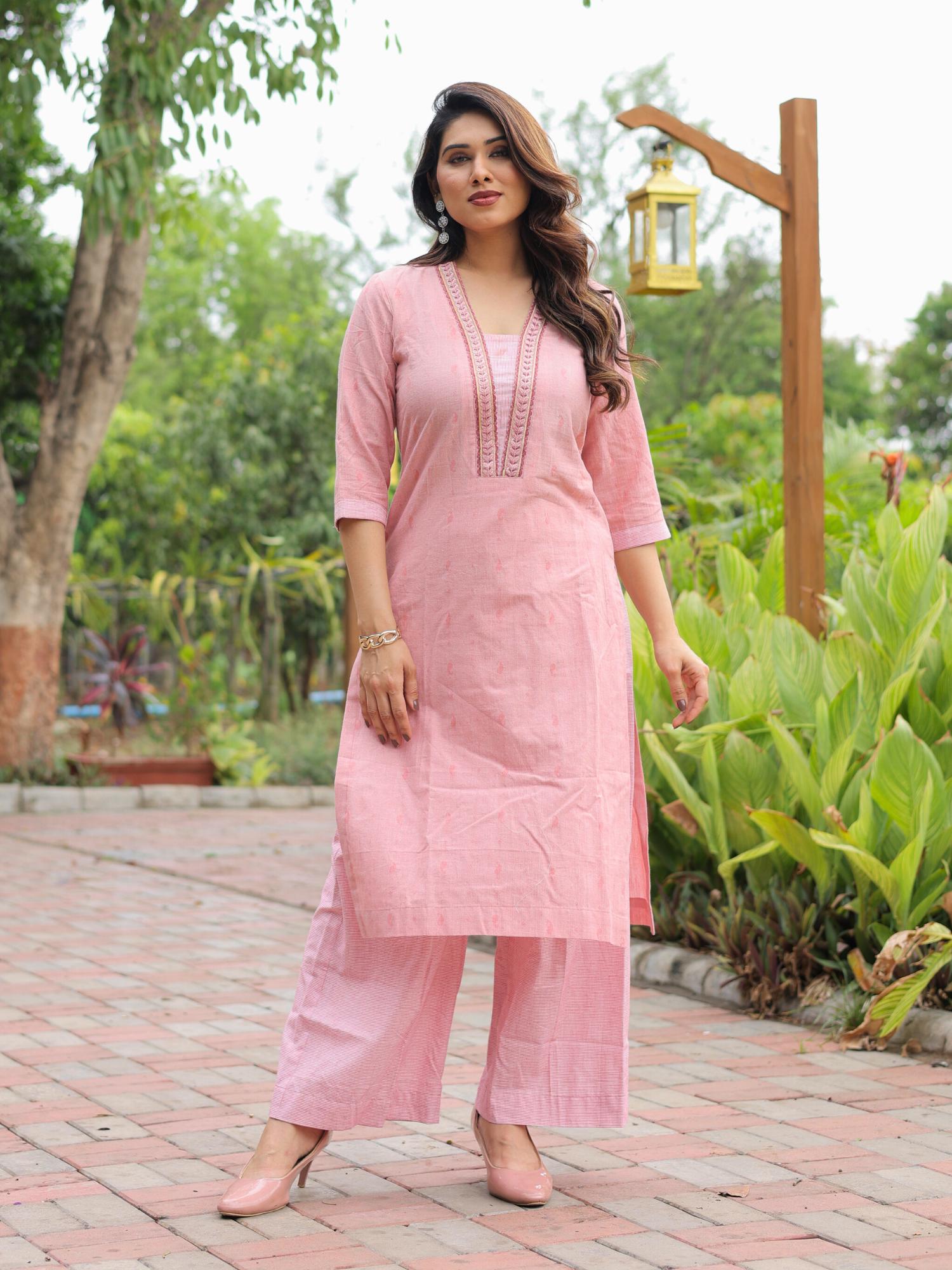 Pari cotton kurta pant set