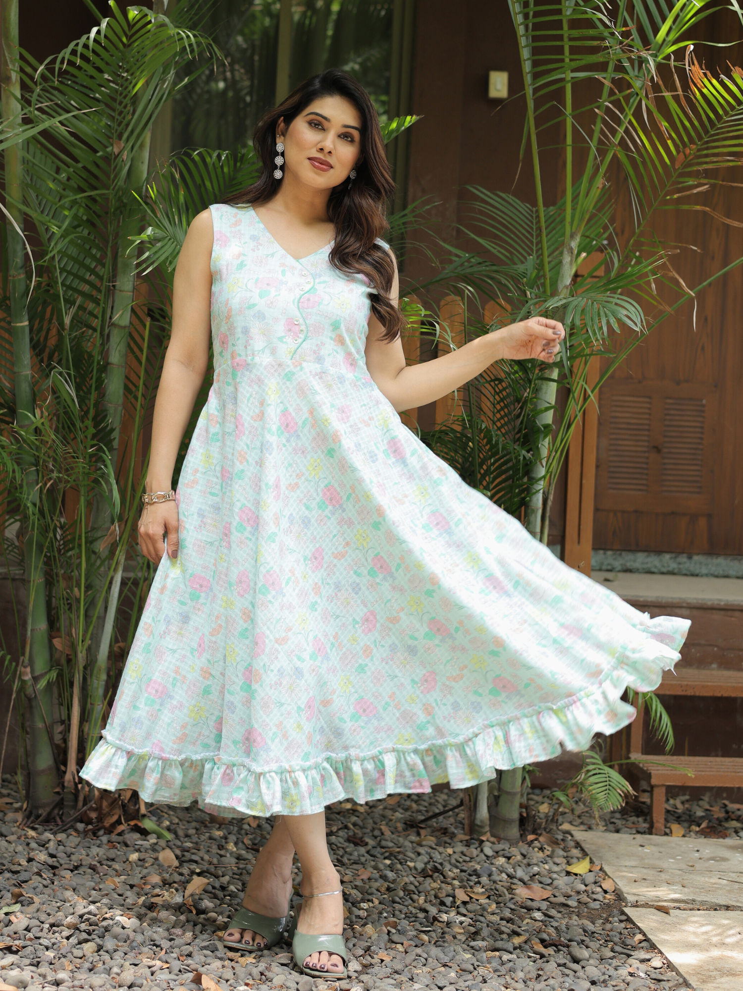 Krisha floral cotton dress
