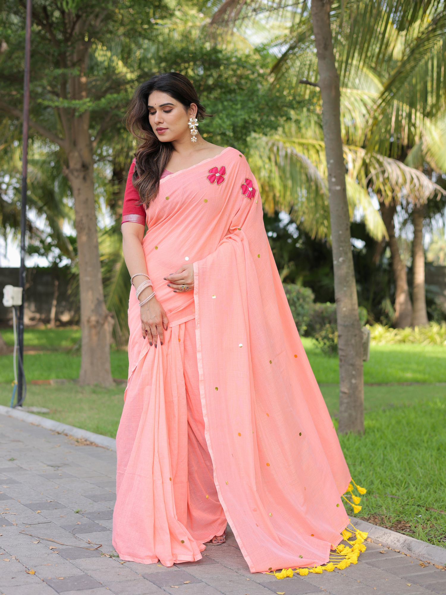 Ginni cotton saree with blouse