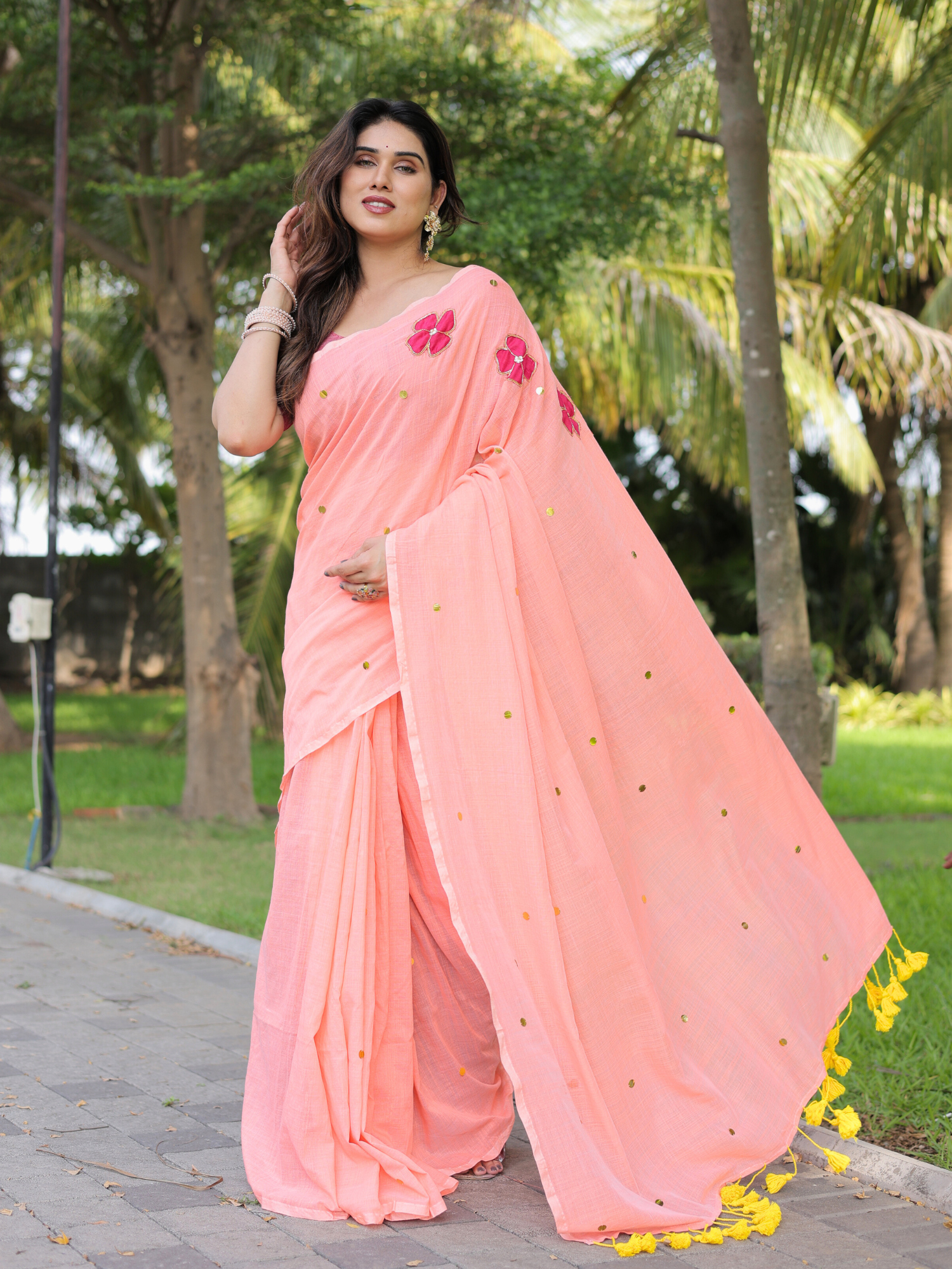 Ginni cotton saree with blouse