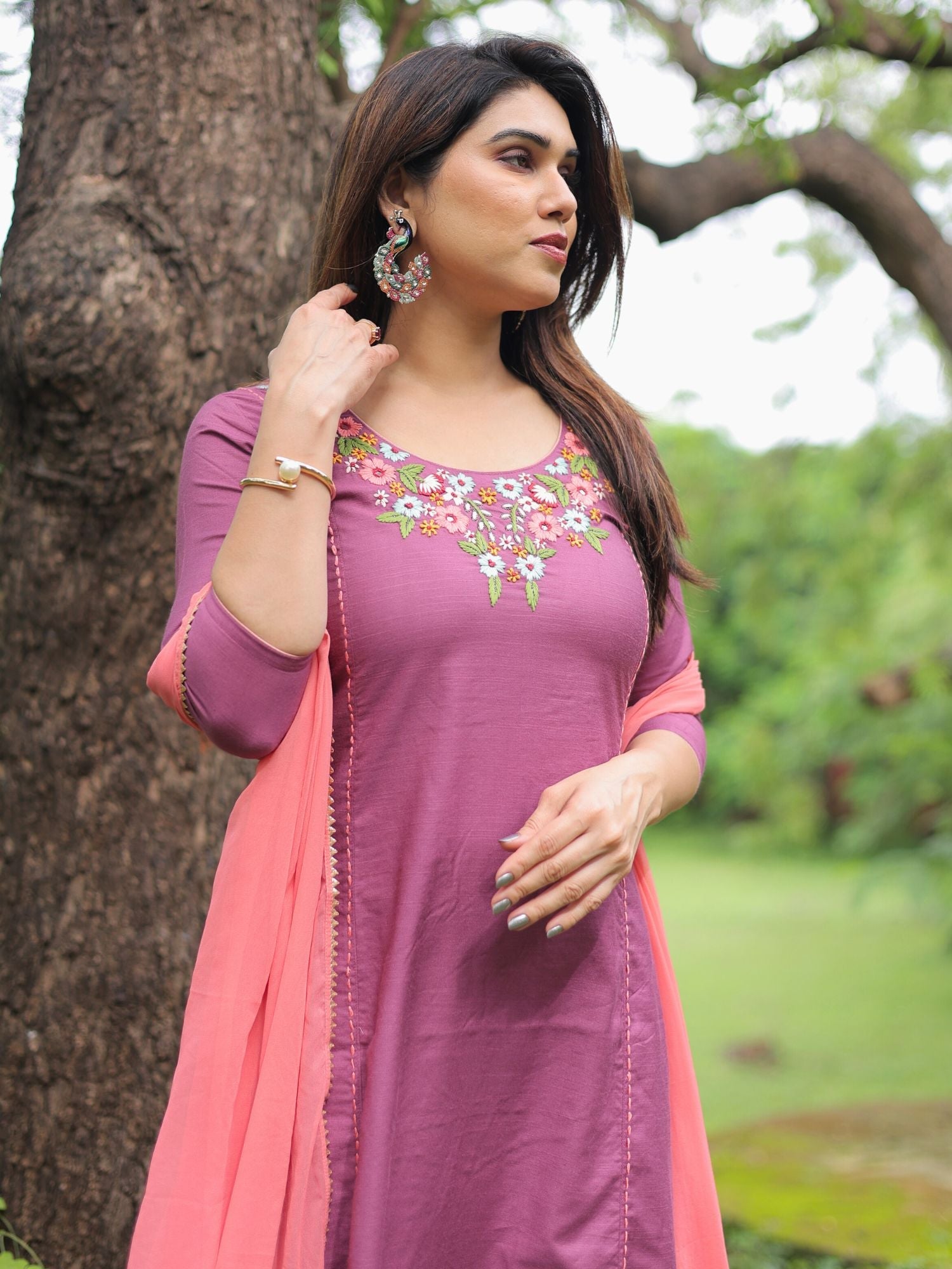 Supriya hand embroidered suit set