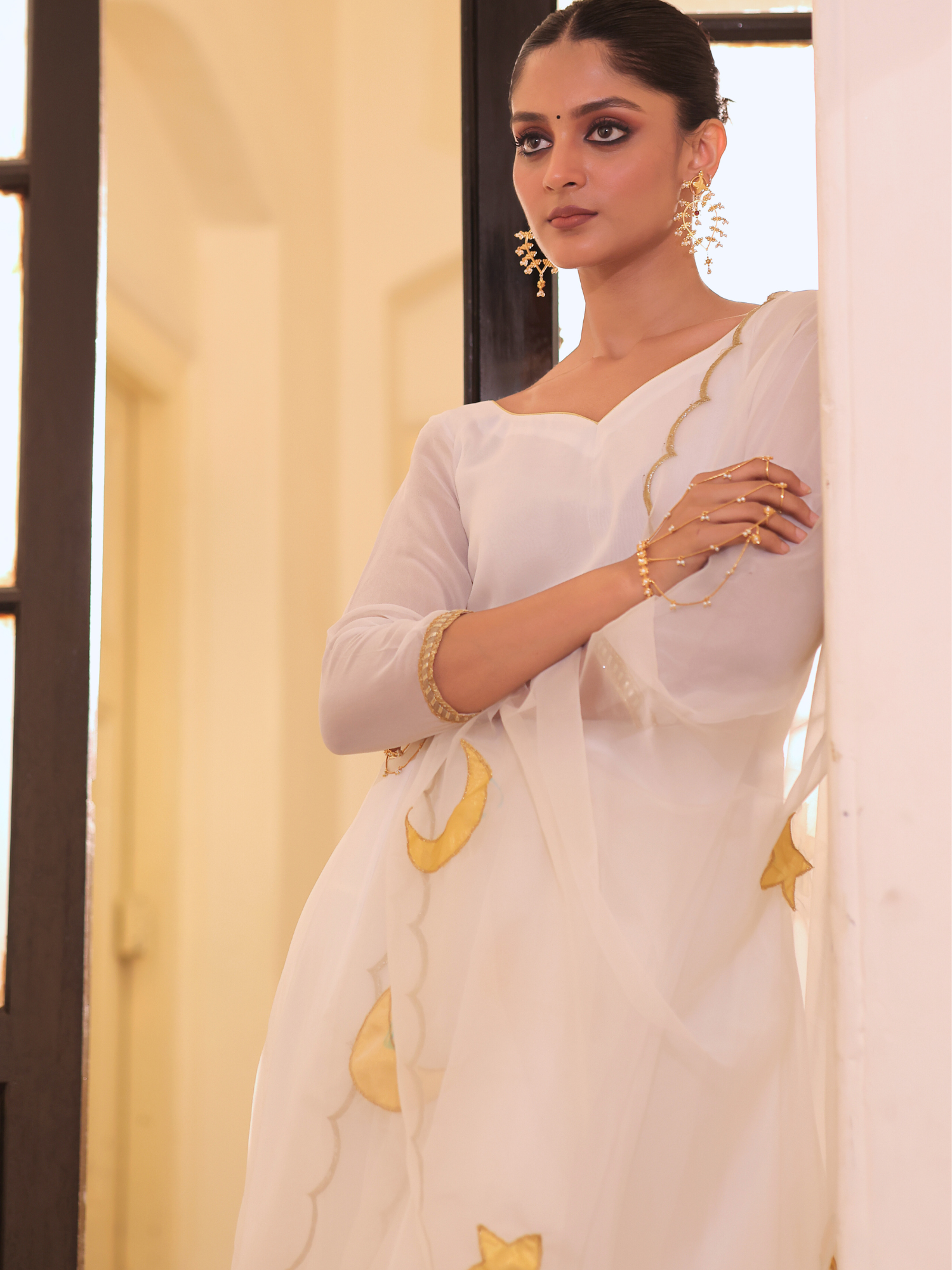 Chaand Sitara anarkali kurta and dupatta