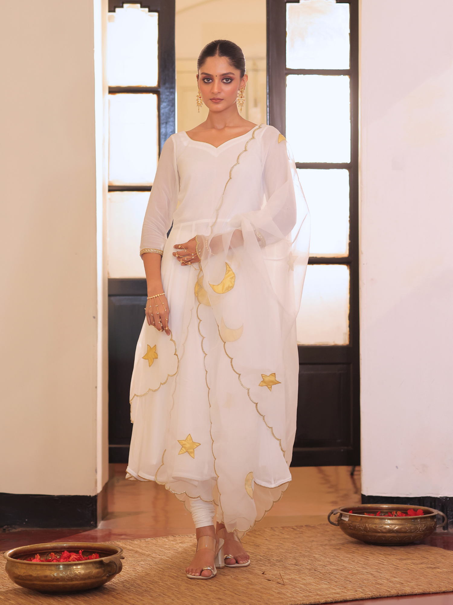 Chaand Sitara anarkali kurta and dupatta