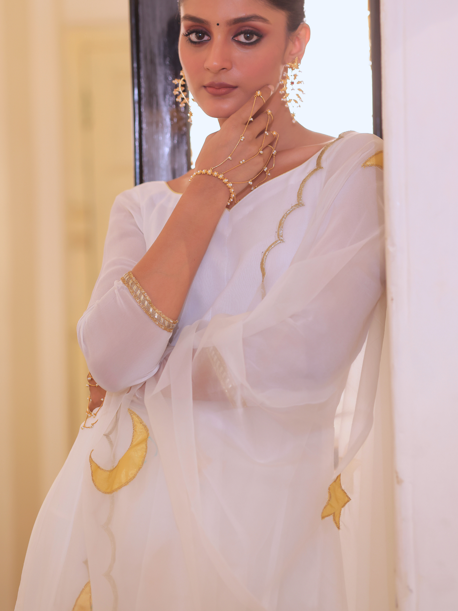 Chaand Sitara anarkali kurta and dupatta