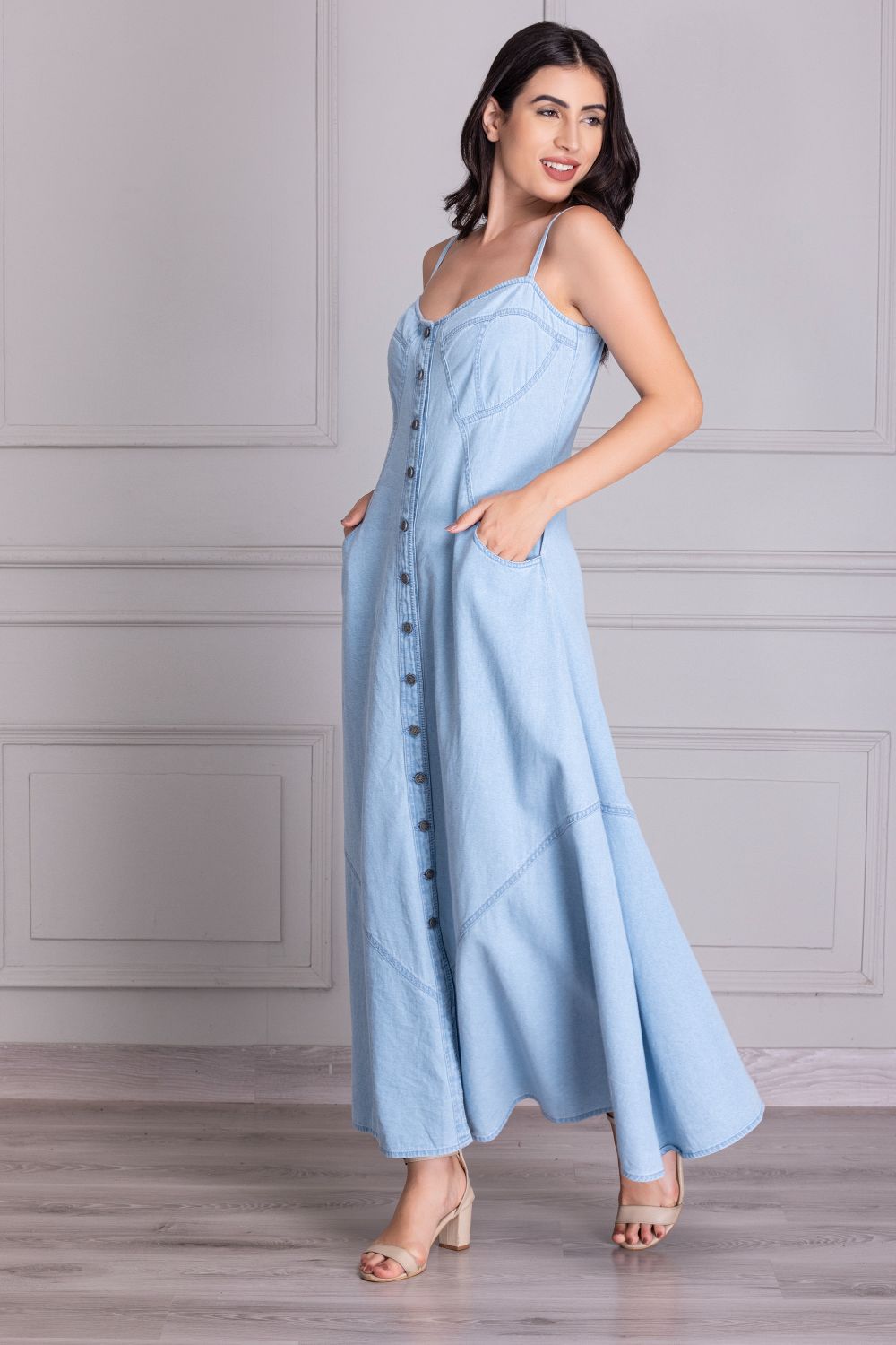 Button Down Denim Dress