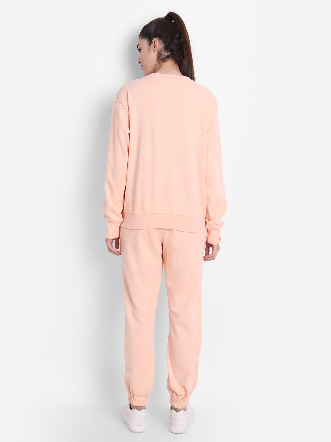 Timeless Peach Fleece Lumiere Hand-Beaded Embroidery Coord Set