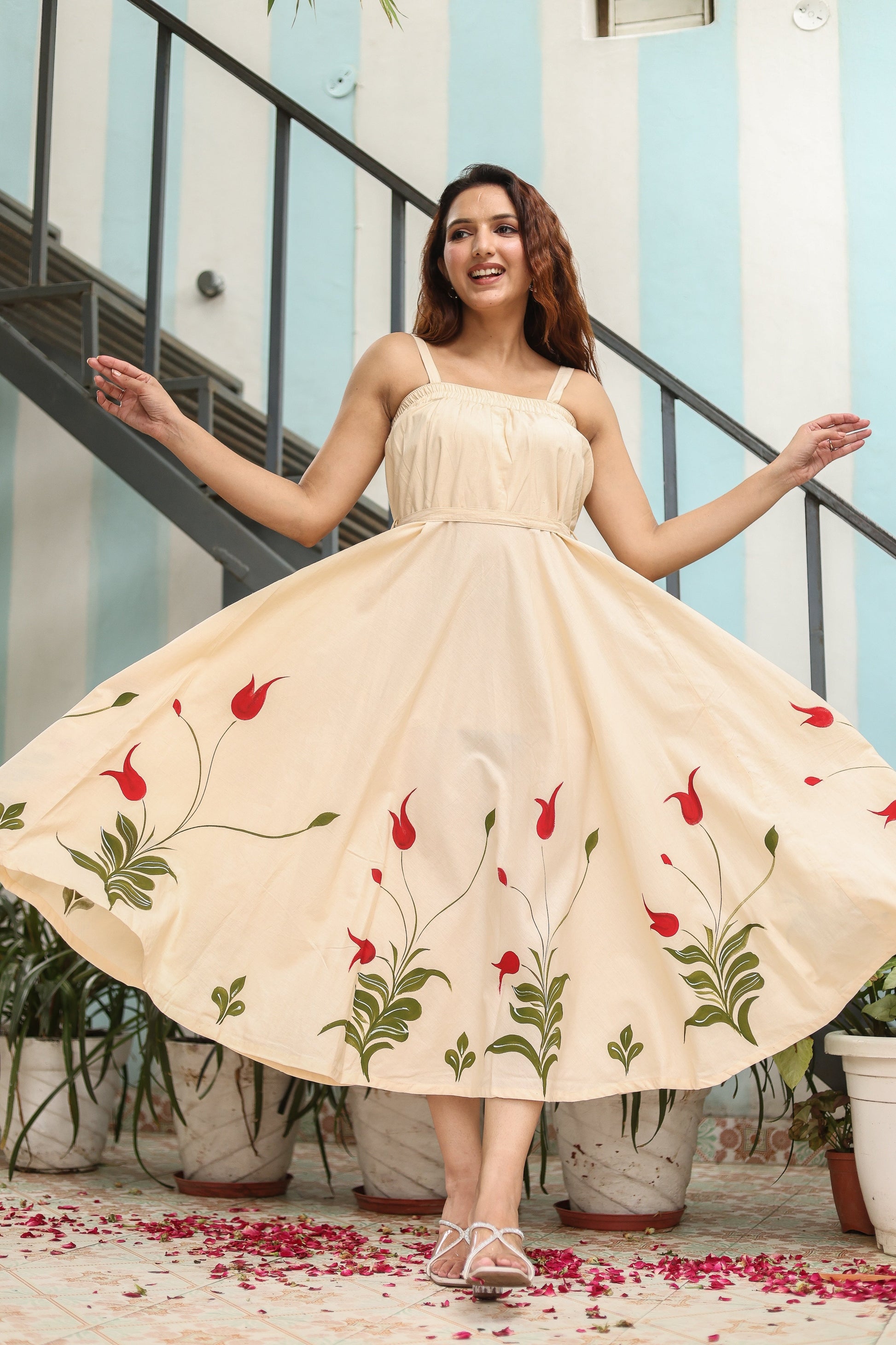Soraya Handpainted Cotton Dress