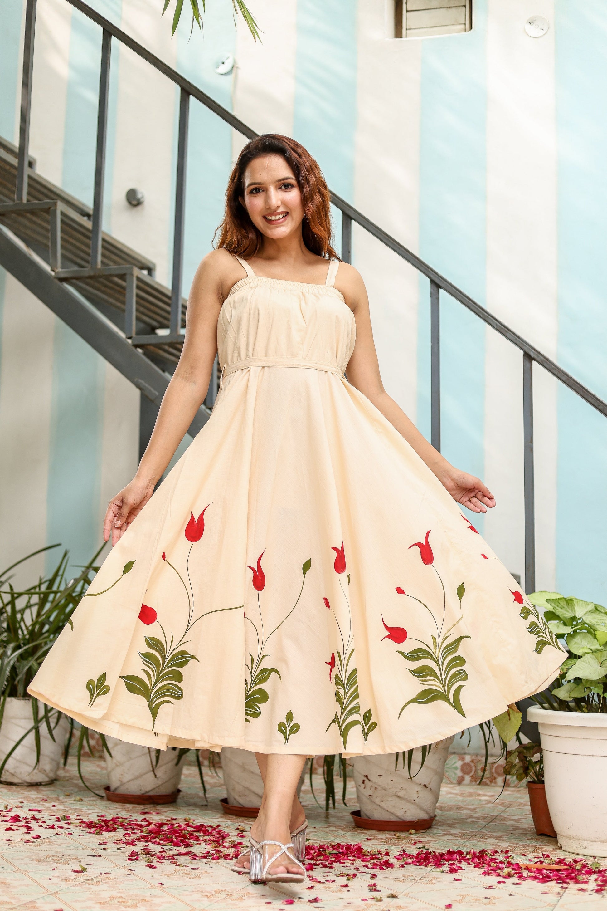 Soraya Handpainted Cotton Dress