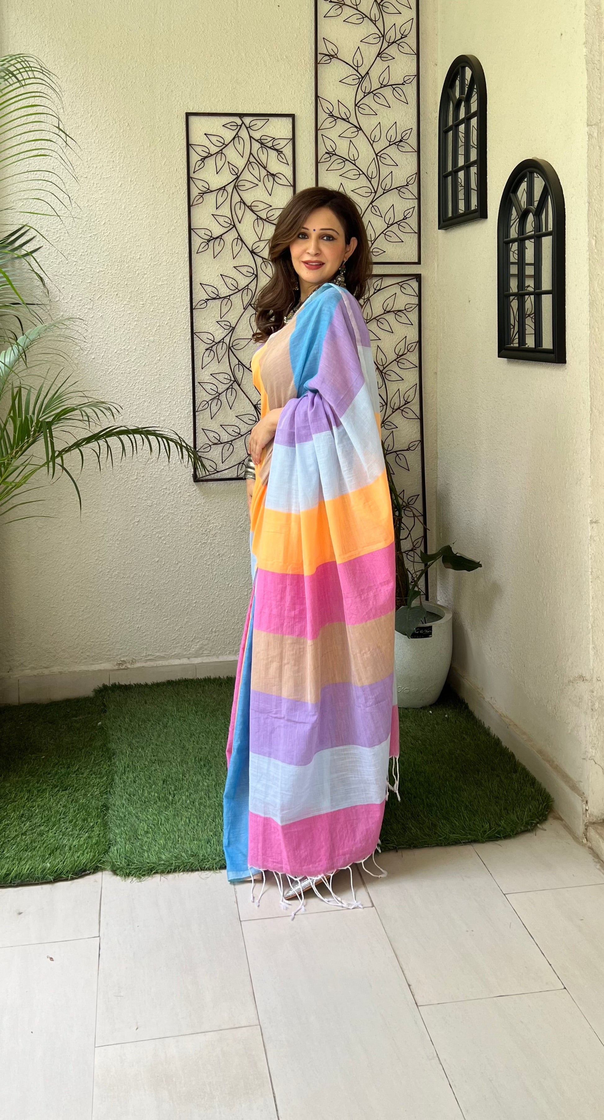 Arya Multi Color Saree With Blouse