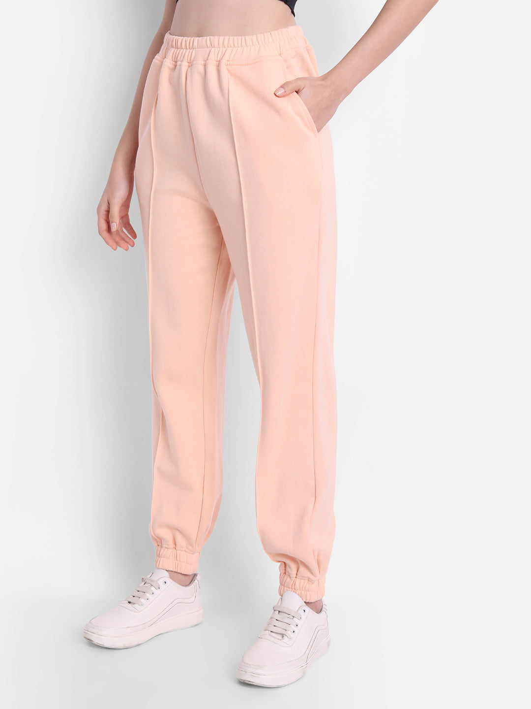 Timeless Peach Fleece Lumiere Hand-Beaded Embroidery Coord Set