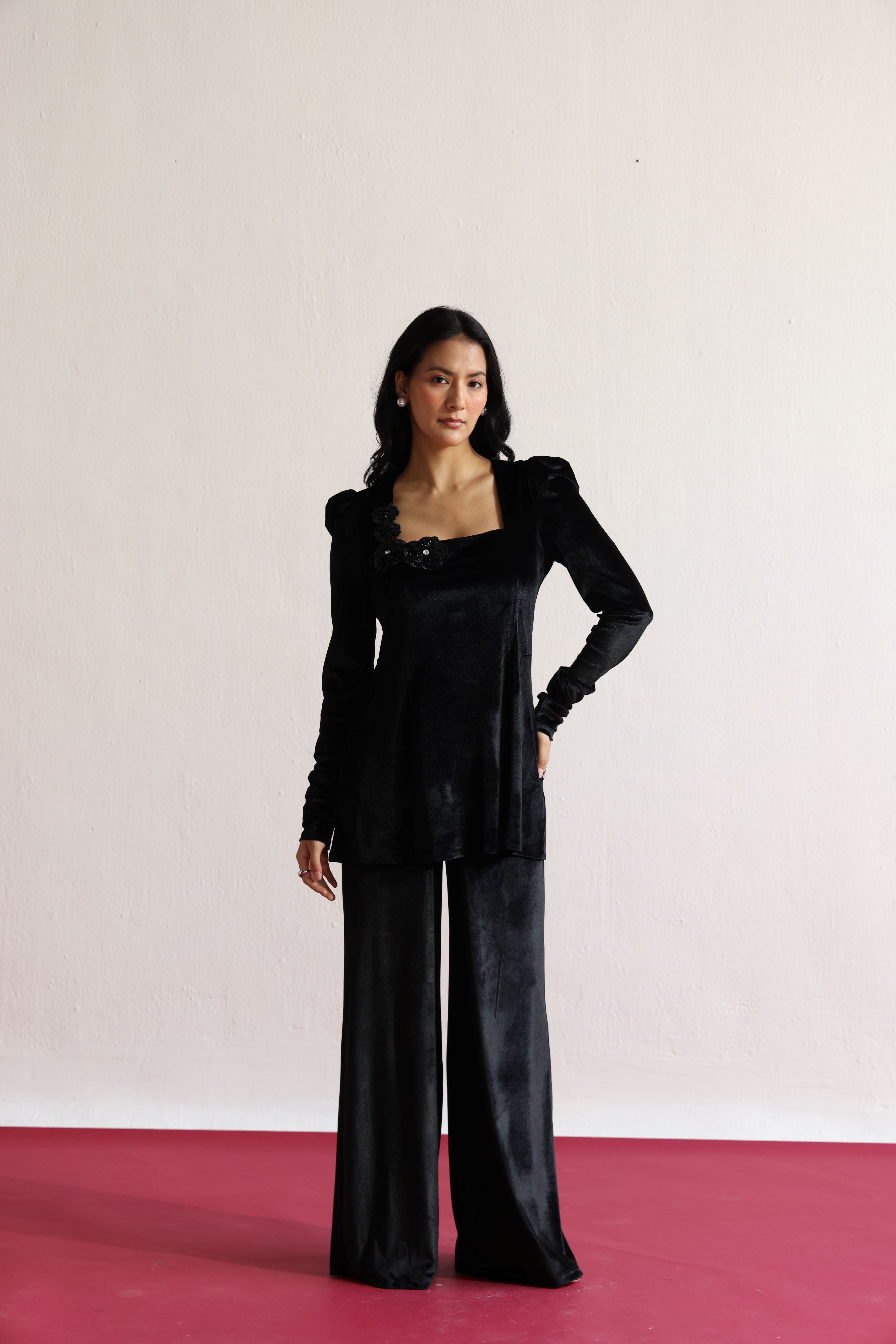 BLACK VELVET CO-ORD SET