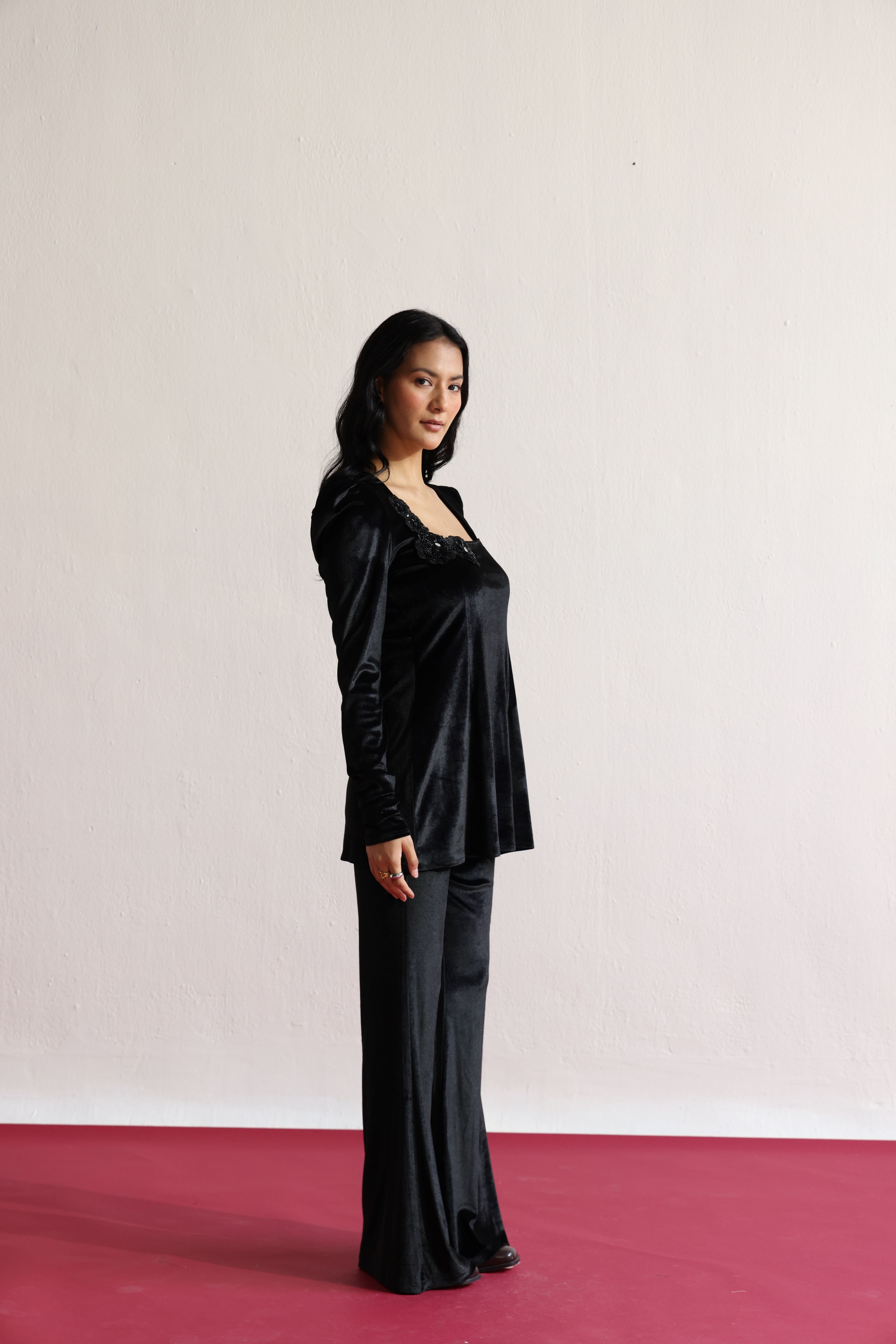 BLACK VELVET CO-ORD SET