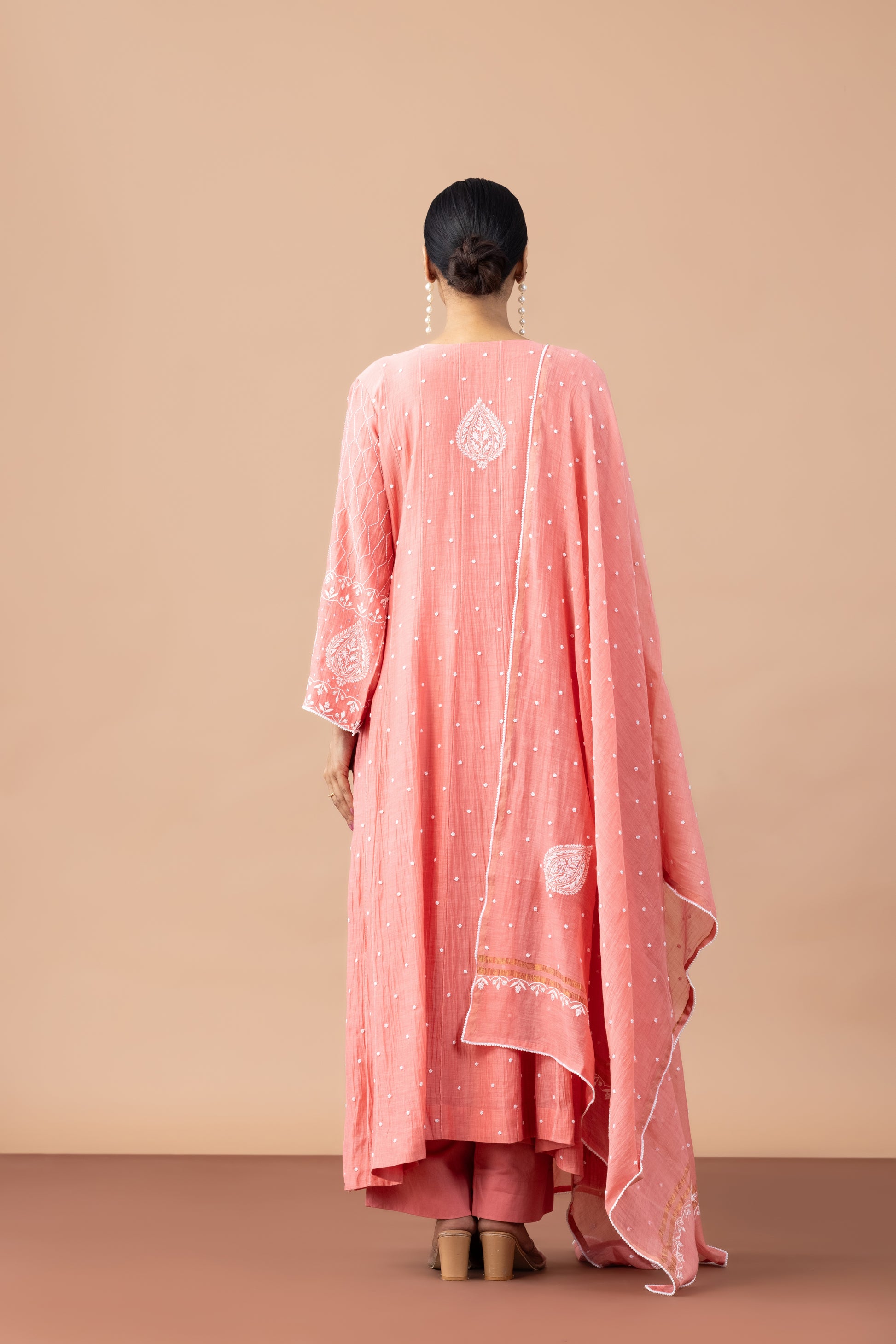 Khwab Terracotta Chikankari Anarkali Set