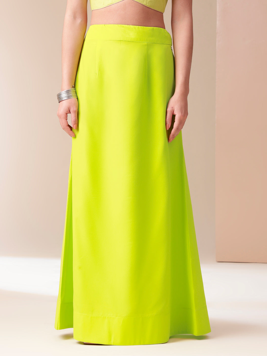 Mellow Hue Handpainted Lemon Green Cotton Saree - Festive Wear
