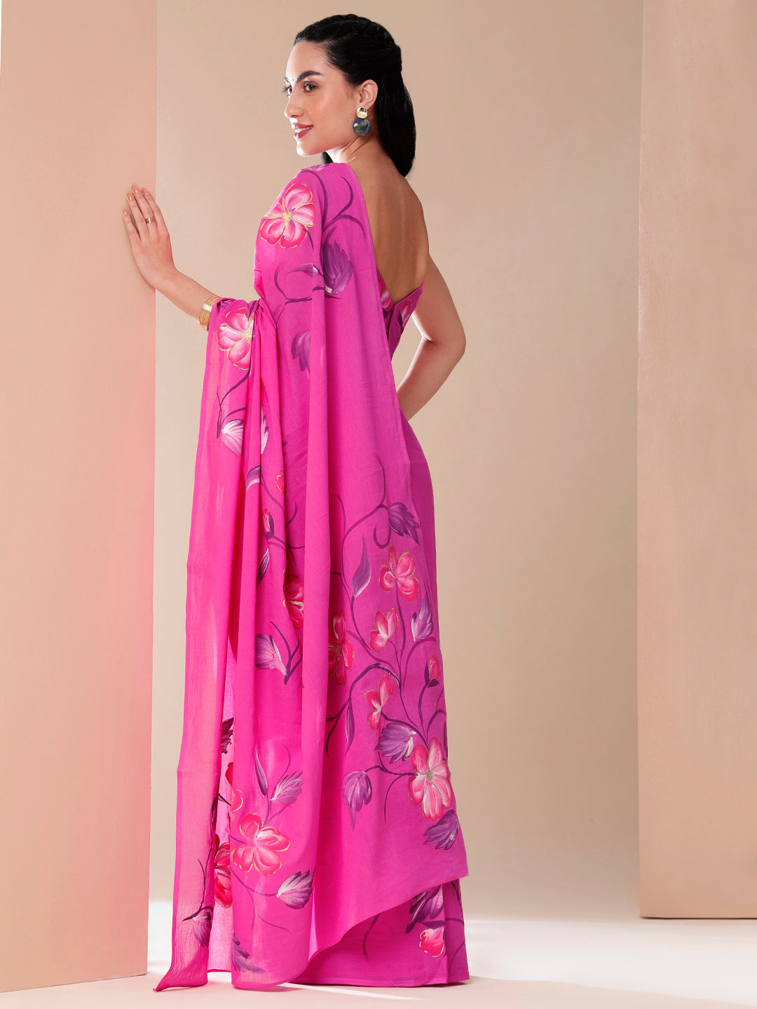 Calm Canvas - Handpainted MalMal Saree