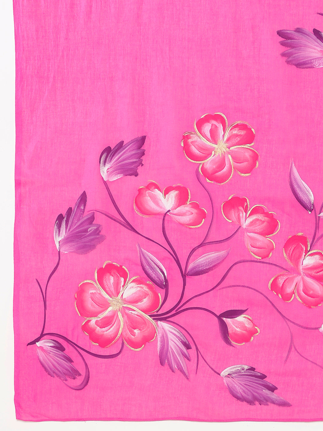 Calm Canvas - Handpainted MalMal Saree