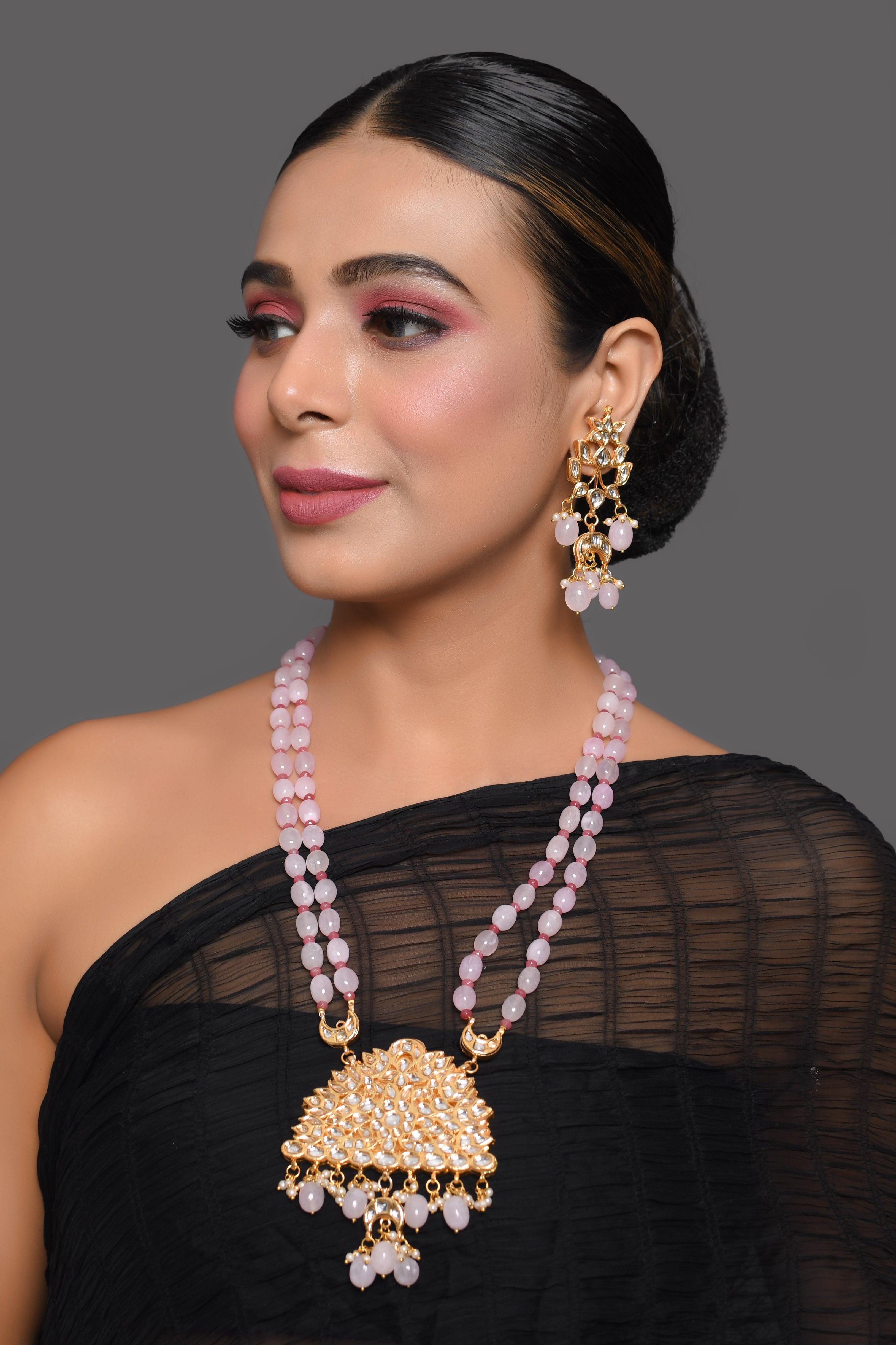 Handcrafted Kundan Long Necklace Set