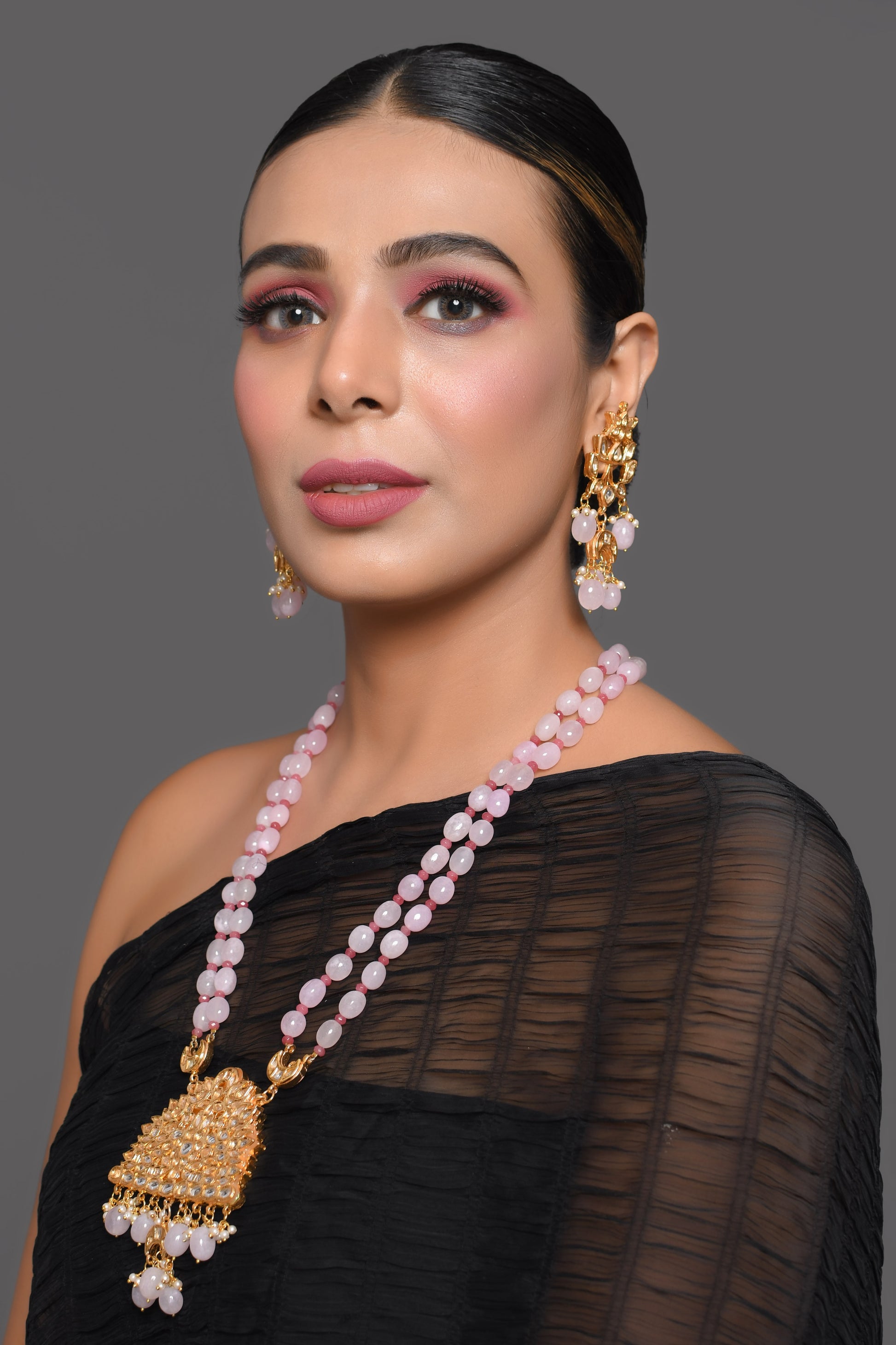 Handcrafted Kundan Long Necklace Set