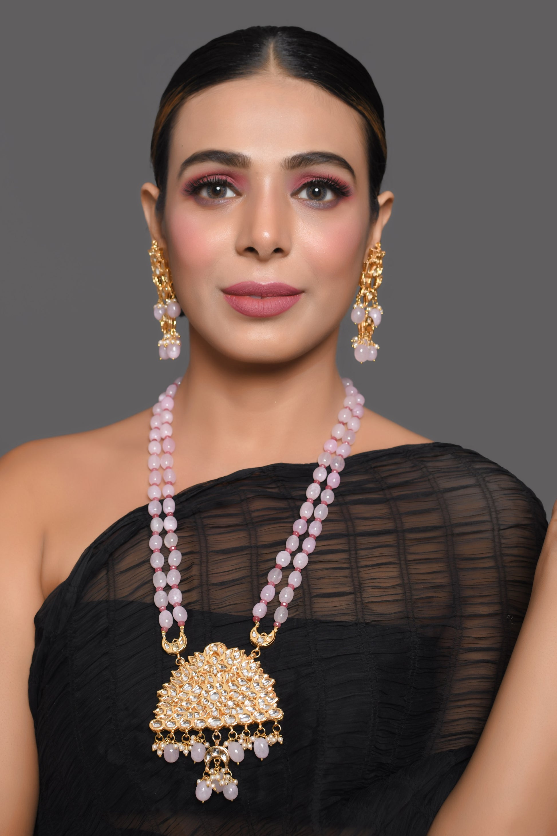 Handcrafted Kundan Long Necklace Set