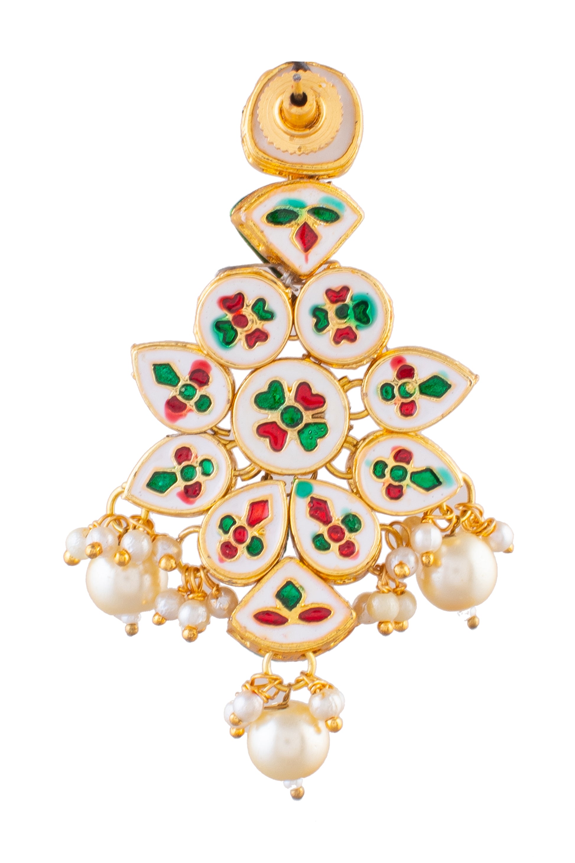 Elegant Kundan Pearl Drop Earrings