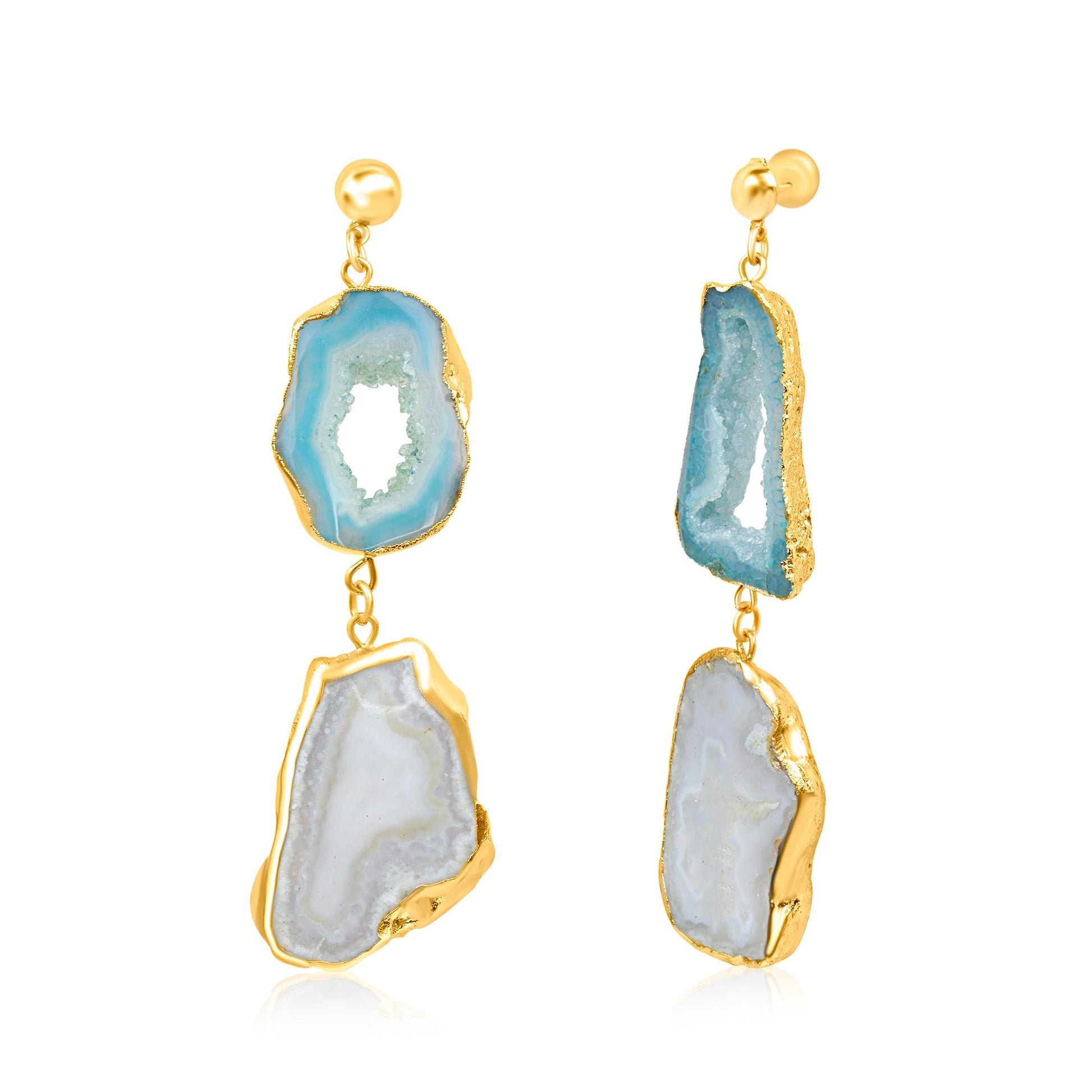 Recherche Aqua Agate Drop Earrings