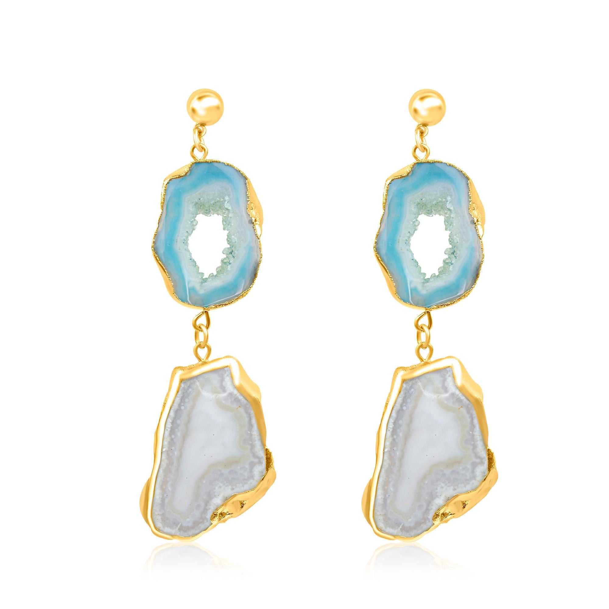 Recherche Aqua Agate Drop Earrings