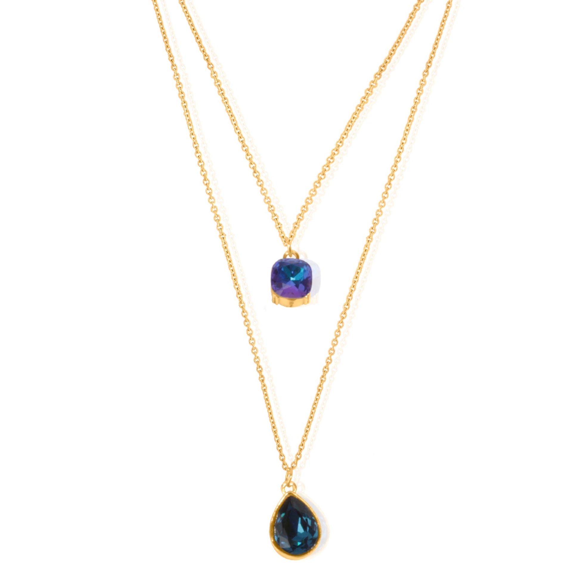 Aurora Borealis Twin Swarovski Necklace