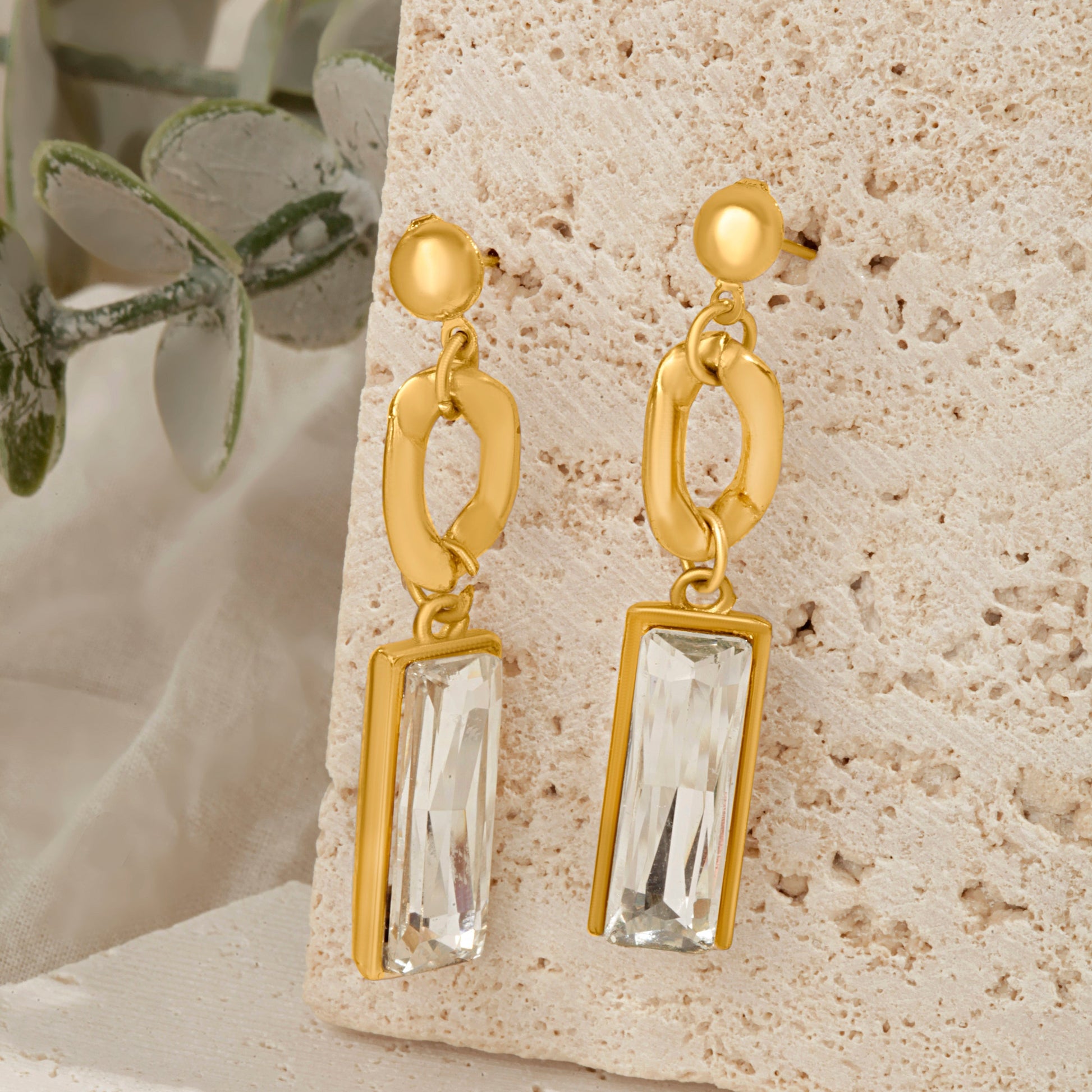 Austrian Swarovski Emerald Statement Earrings