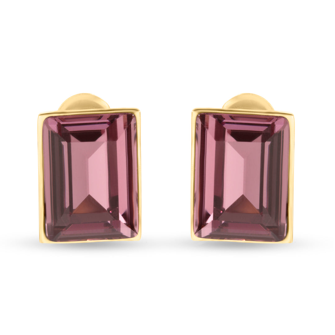 Claret Swarovski Xilion Cut Drop Earrings