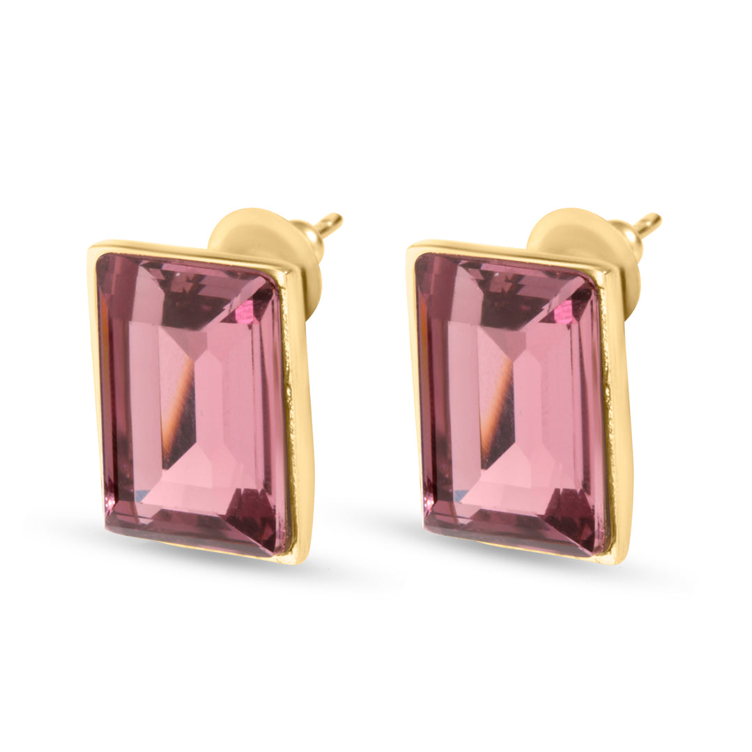 Claret Swarovski Xilion Cut Drop Earrings
