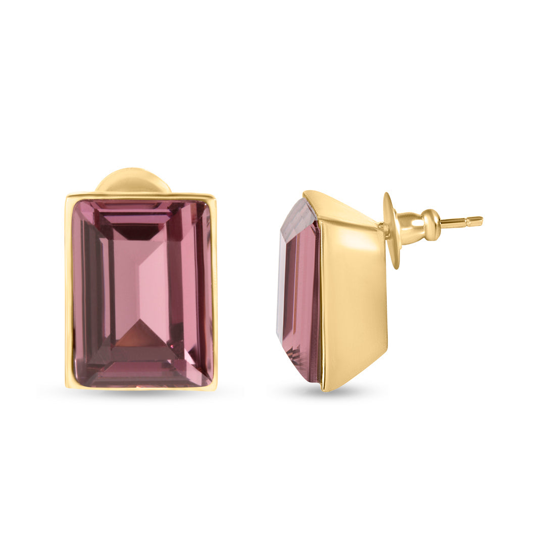 Claret Swarovski Xilion Cut Drop Earrings