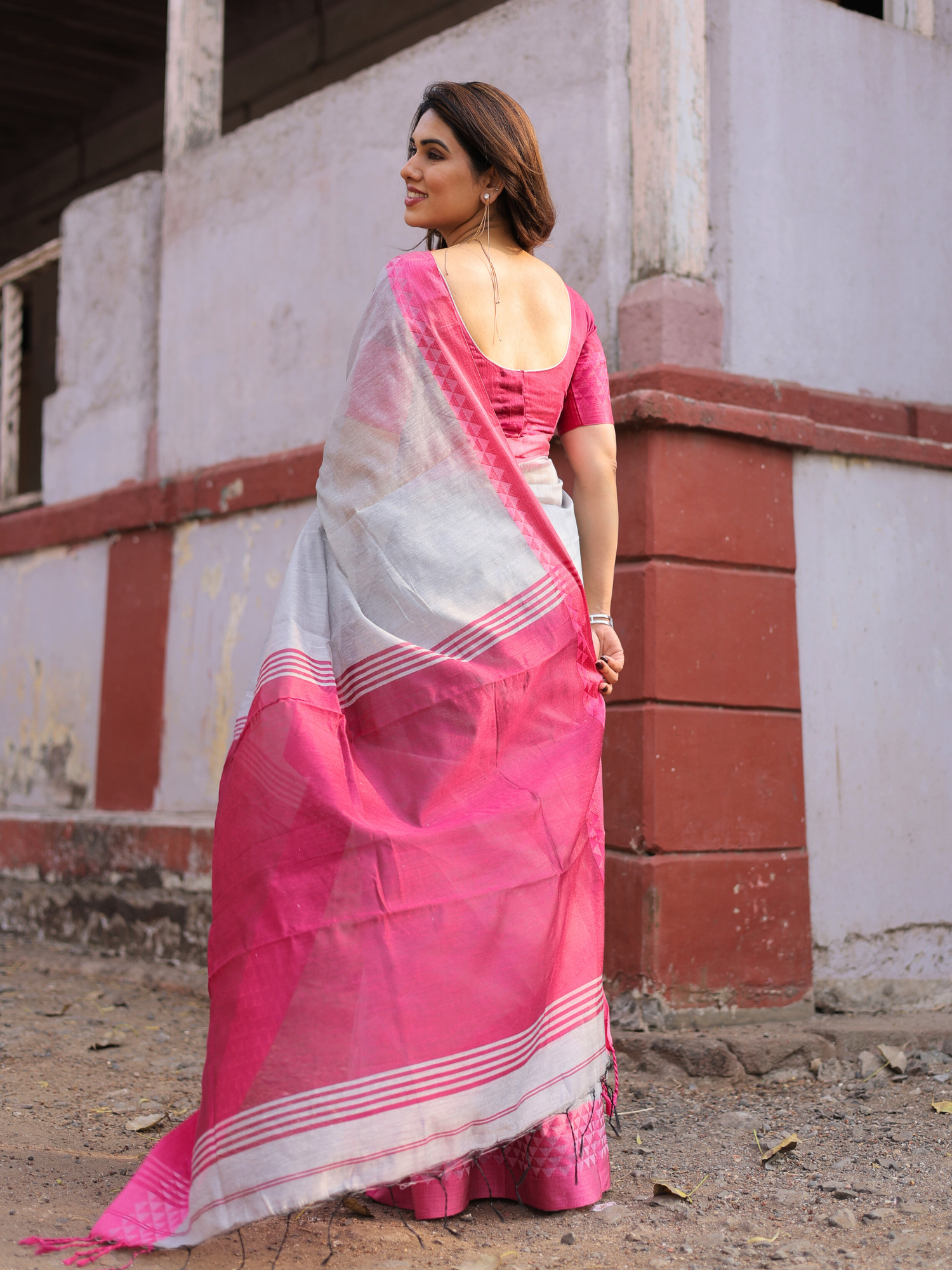 Viona cotton saree with blouse