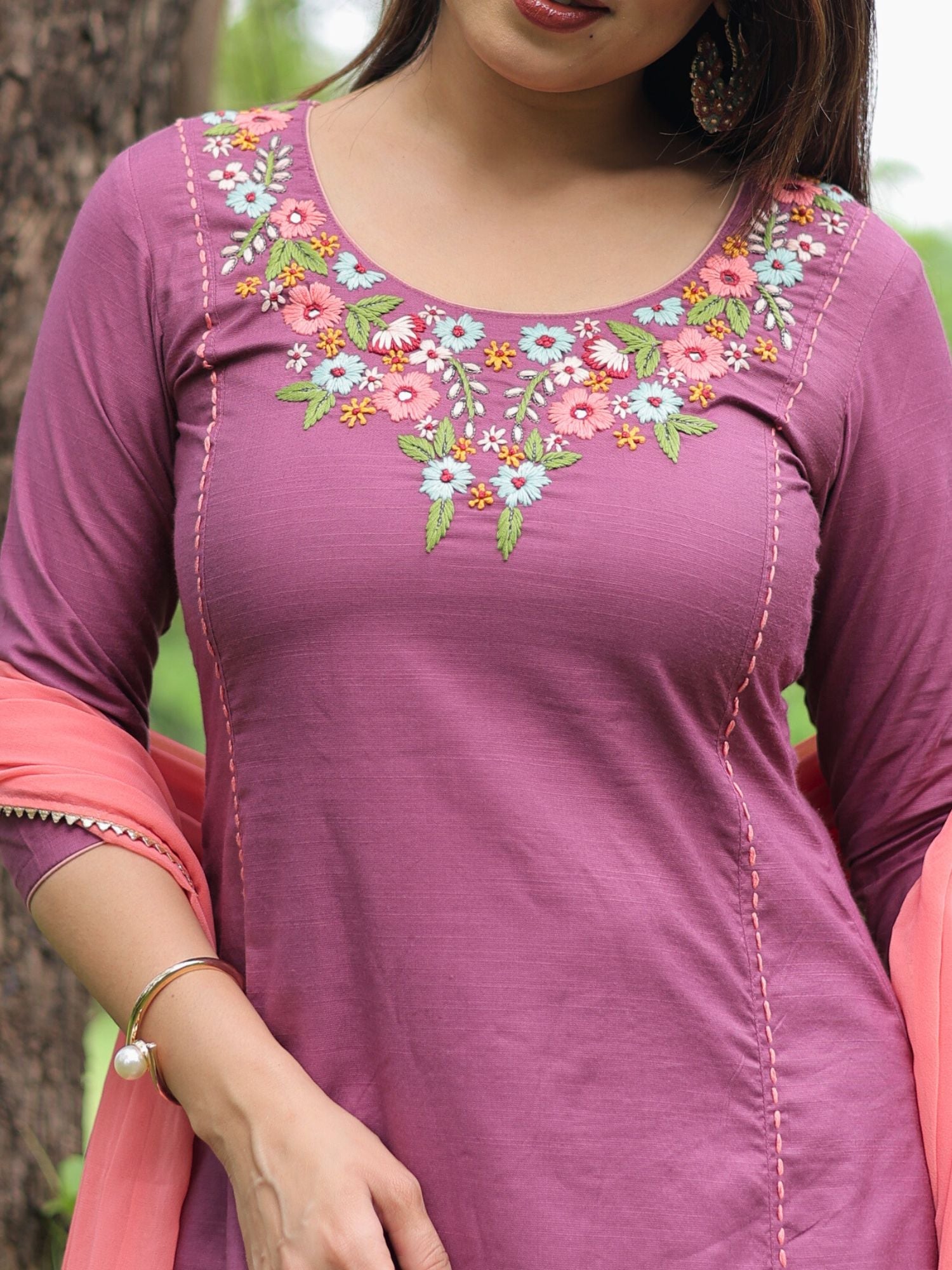 Supriya hand embroidered suit set