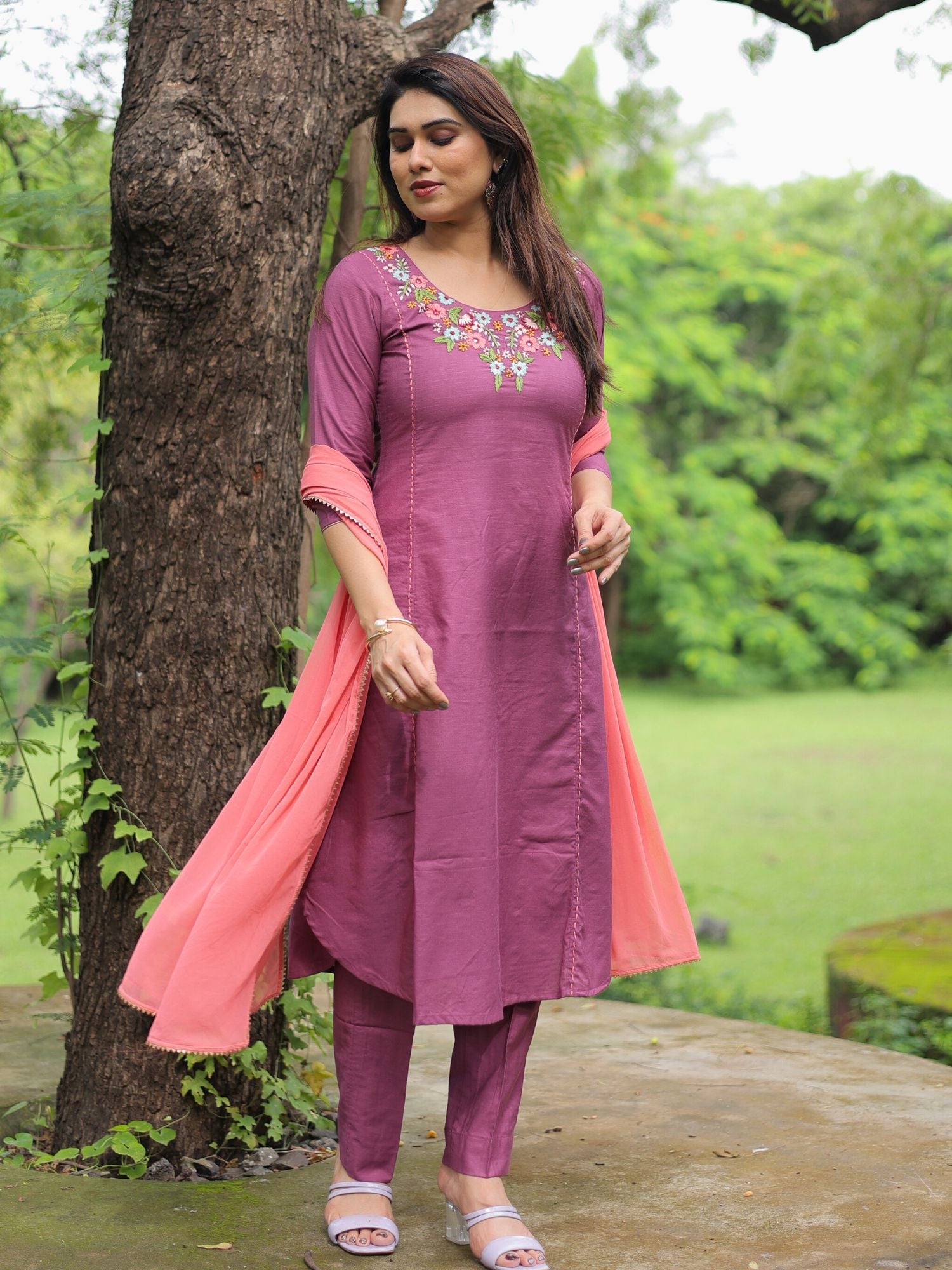 Supriya hand embroidered suit set